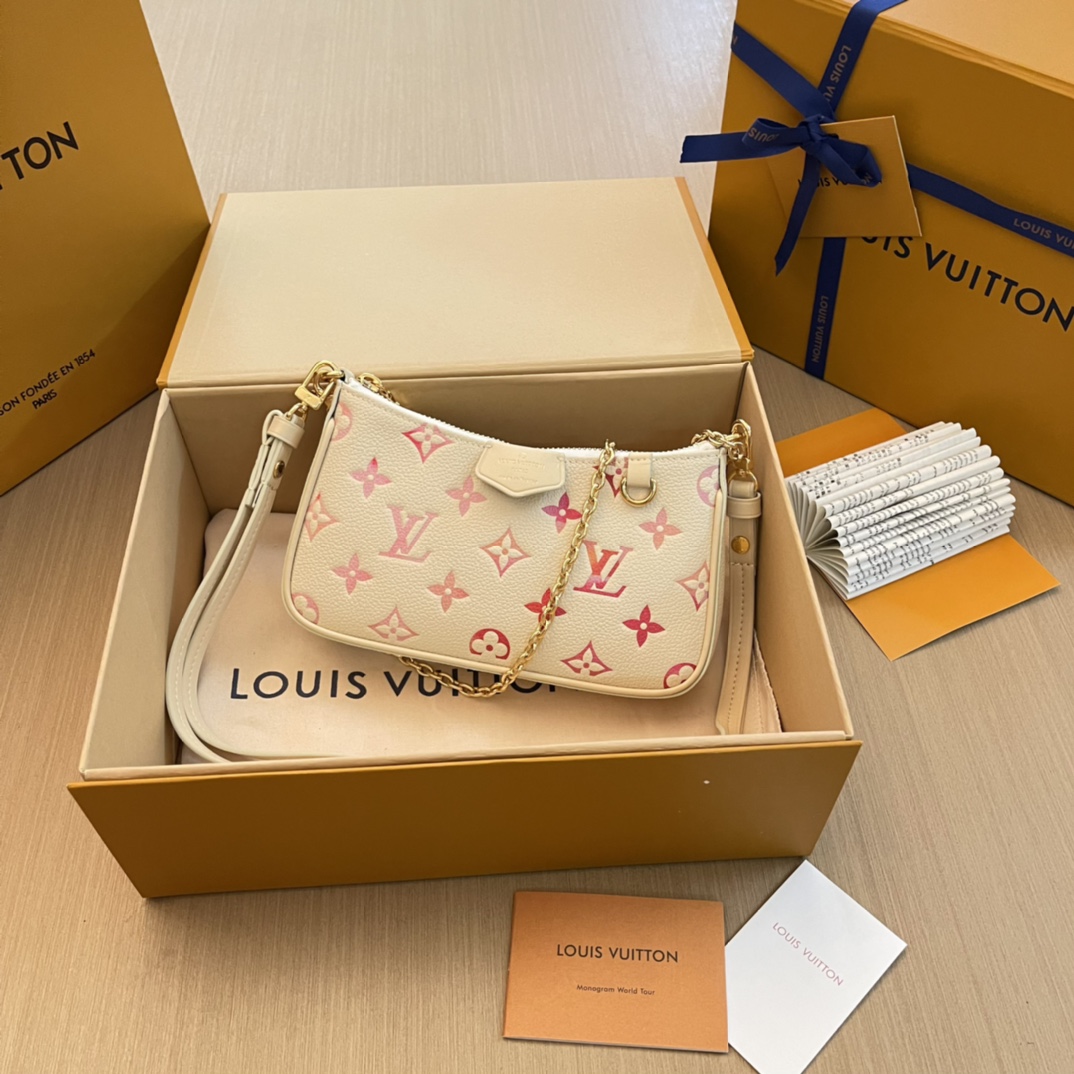 Tienda en línea
 Louis Vuitton LV Easy Pouch On Strap Bolsos de embrague Empreinte​ Cadena M83448