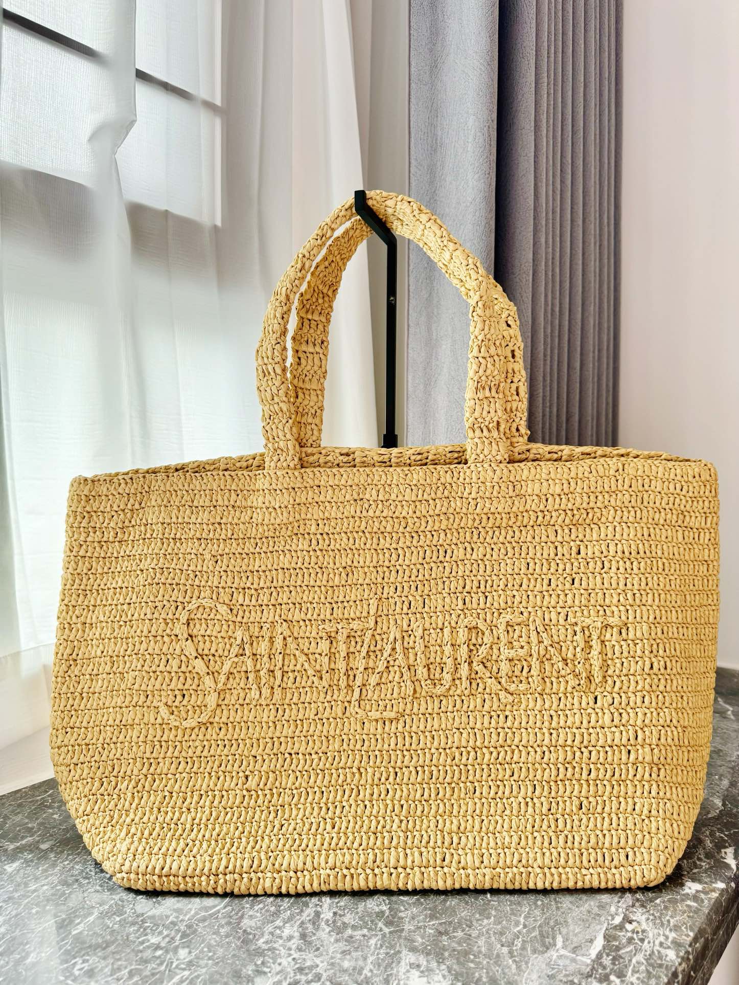 Saint Laurent YSL woven tote bag_