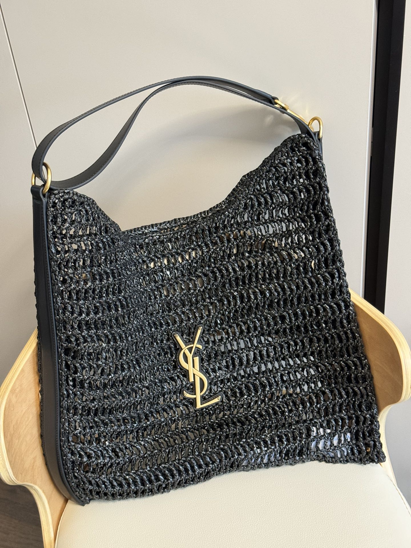 Saint Laurent Raffia black/gold