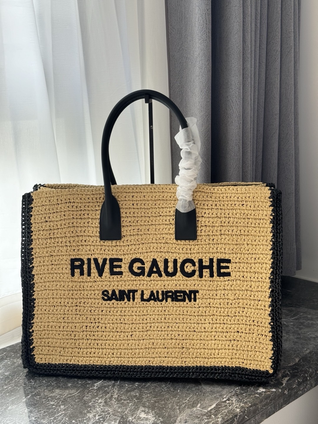Saint Laurent Limited edition raffia woven model