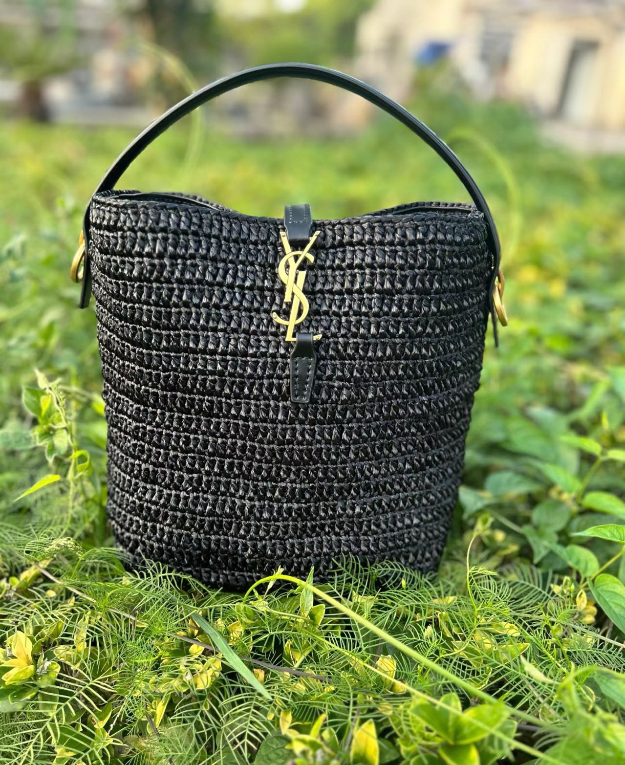 Saint Laurent Raffia handwoven__