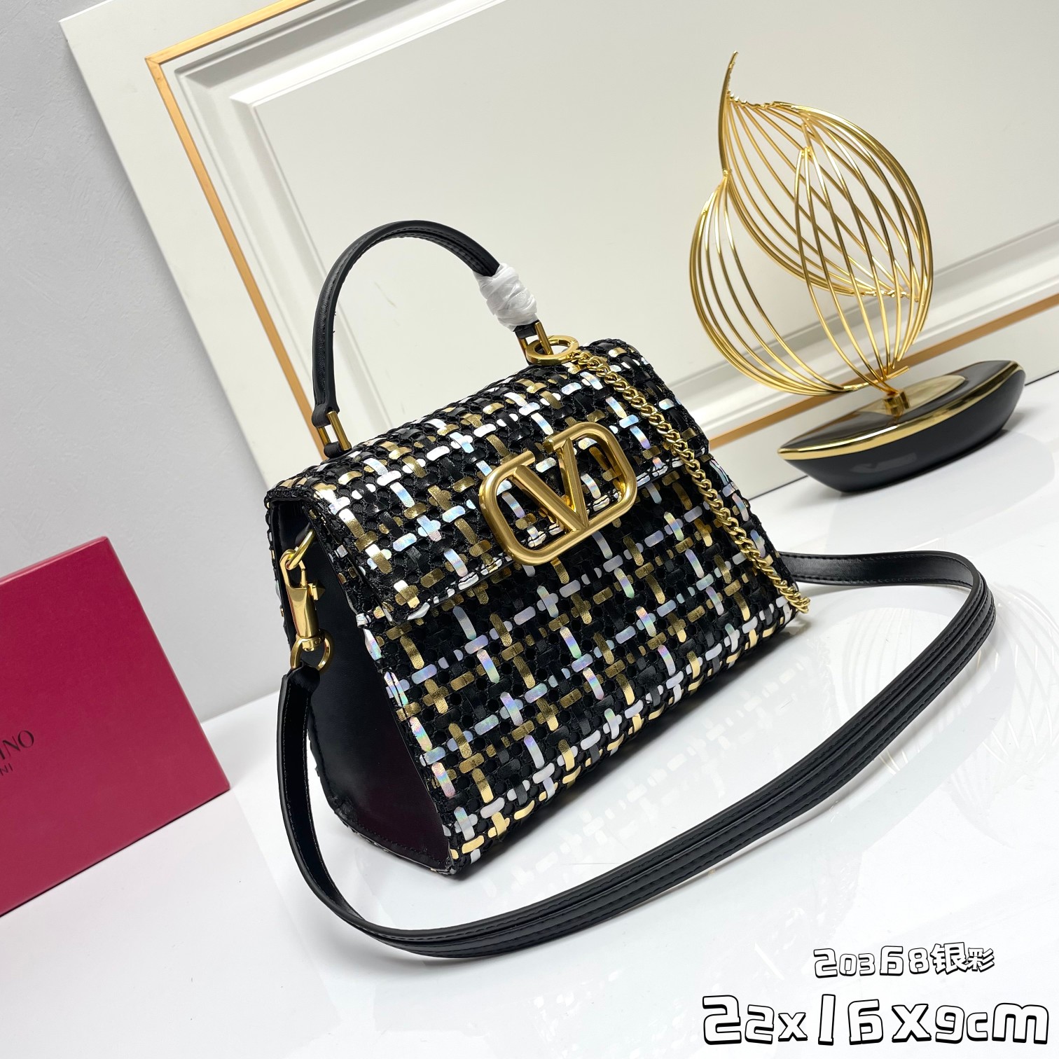 新品 编织🆕 Valentino Garavani VSLING |华伦天奴|手工编织公文包💼搭配可延长
