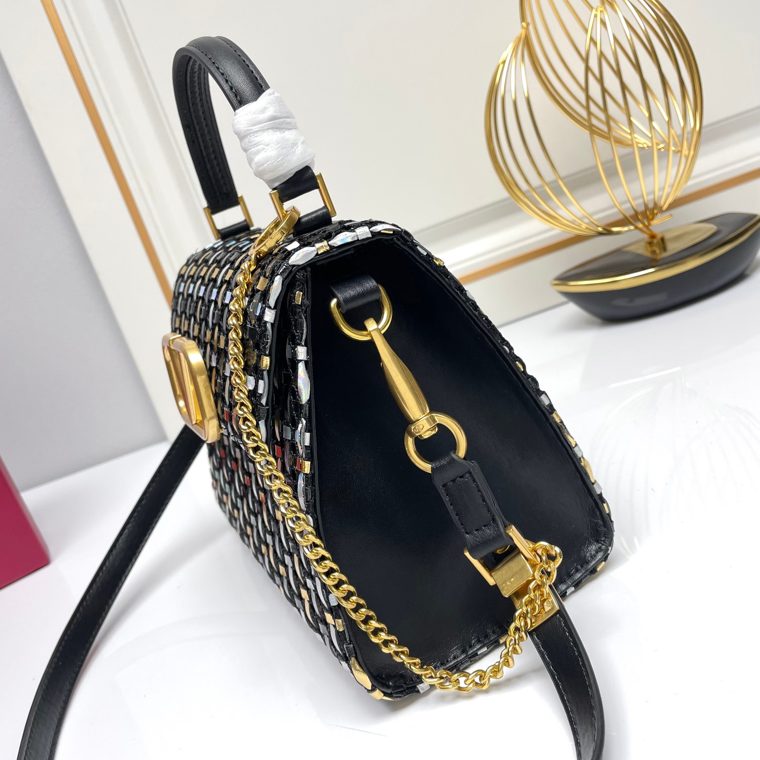 新品 编织🆕 Valentino Garavani VSLING |华伦天奴|手工编织公文包💼搭配可延长