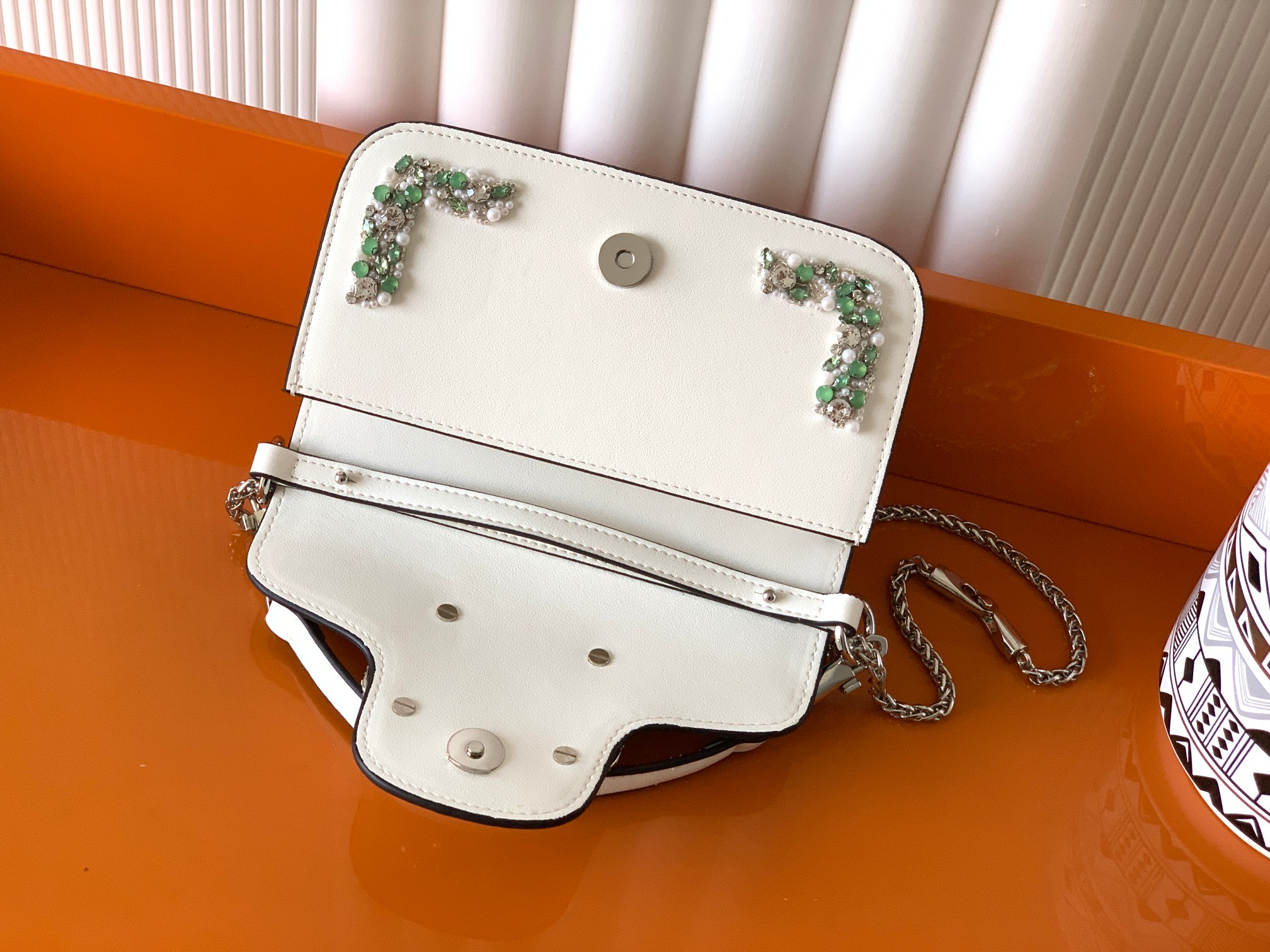 小号【+Box.】MINI LOCÒ仿水晶装饰手袋-VLogo Signature施华洛世奇®仿水晶装饰