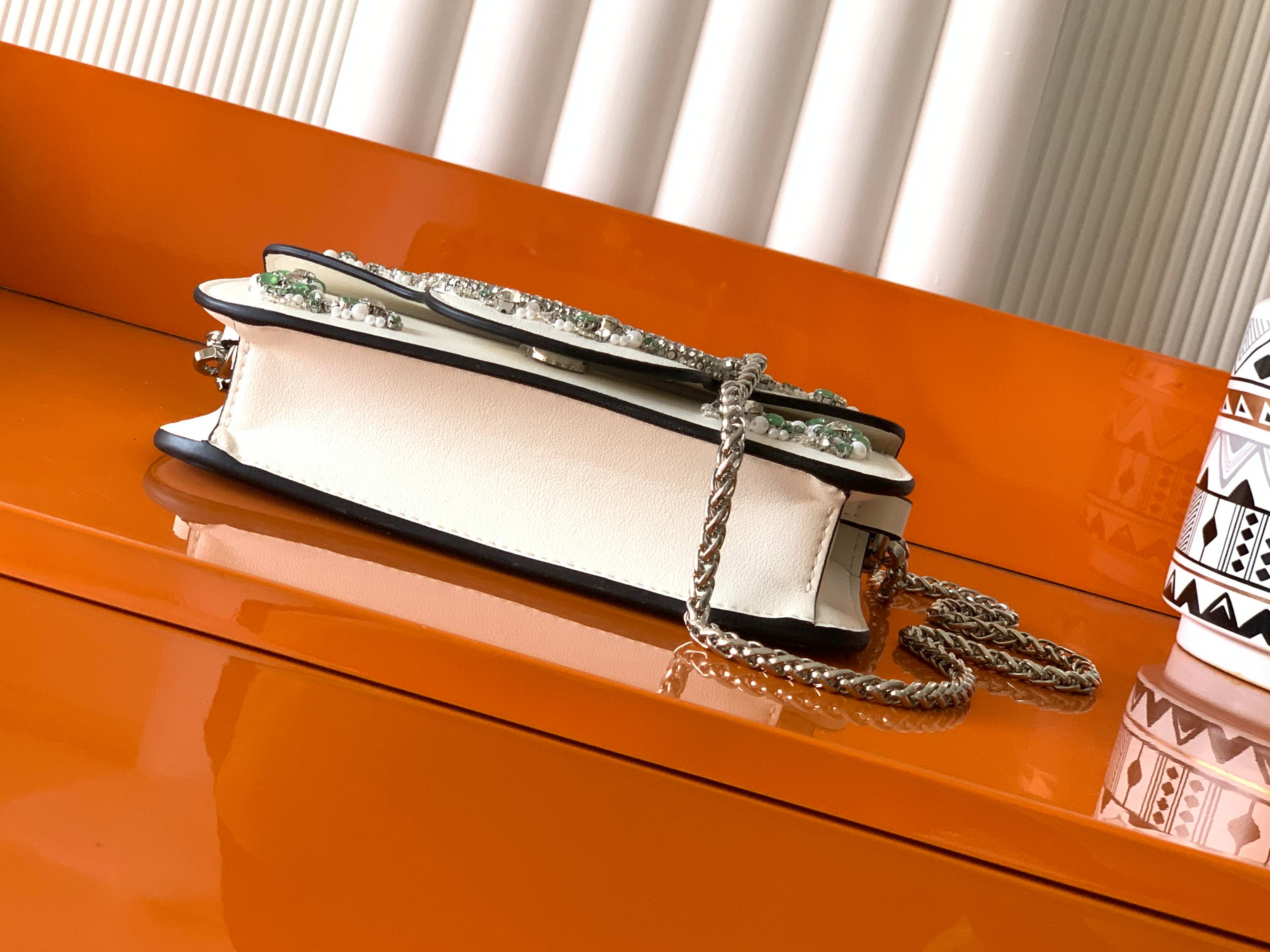小号【+Box.】MINI LOCÒ仿水晶装饰手袋-VLogo Signature施华洛世奇®仿水晶装饰