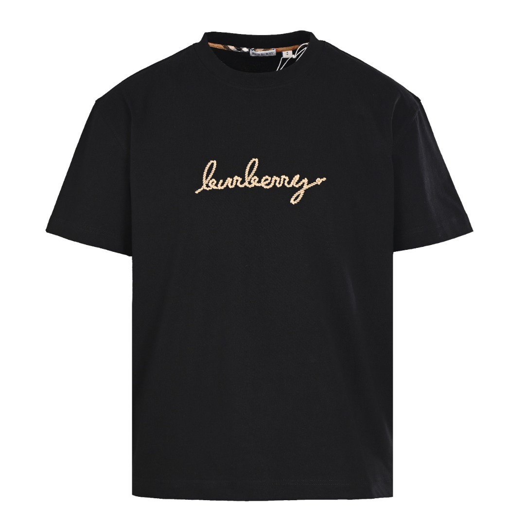 Burberry BURBERRY巴宝莉BBR 情人节限定 后背战马格纹短袖T恤