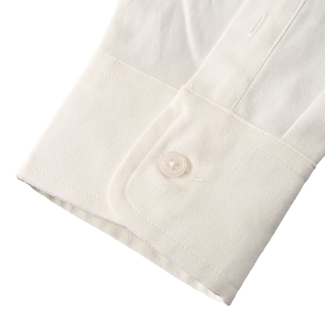 AMI Paris 小爱心刺绣长袖衬衫 定制臻品柔韧牛津棉布