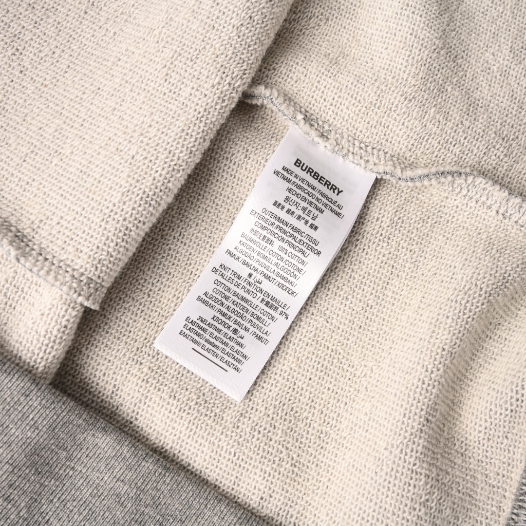 Burberry BURBERRY巴宝莉BBR 侧菱格织带套装连帽卫衣