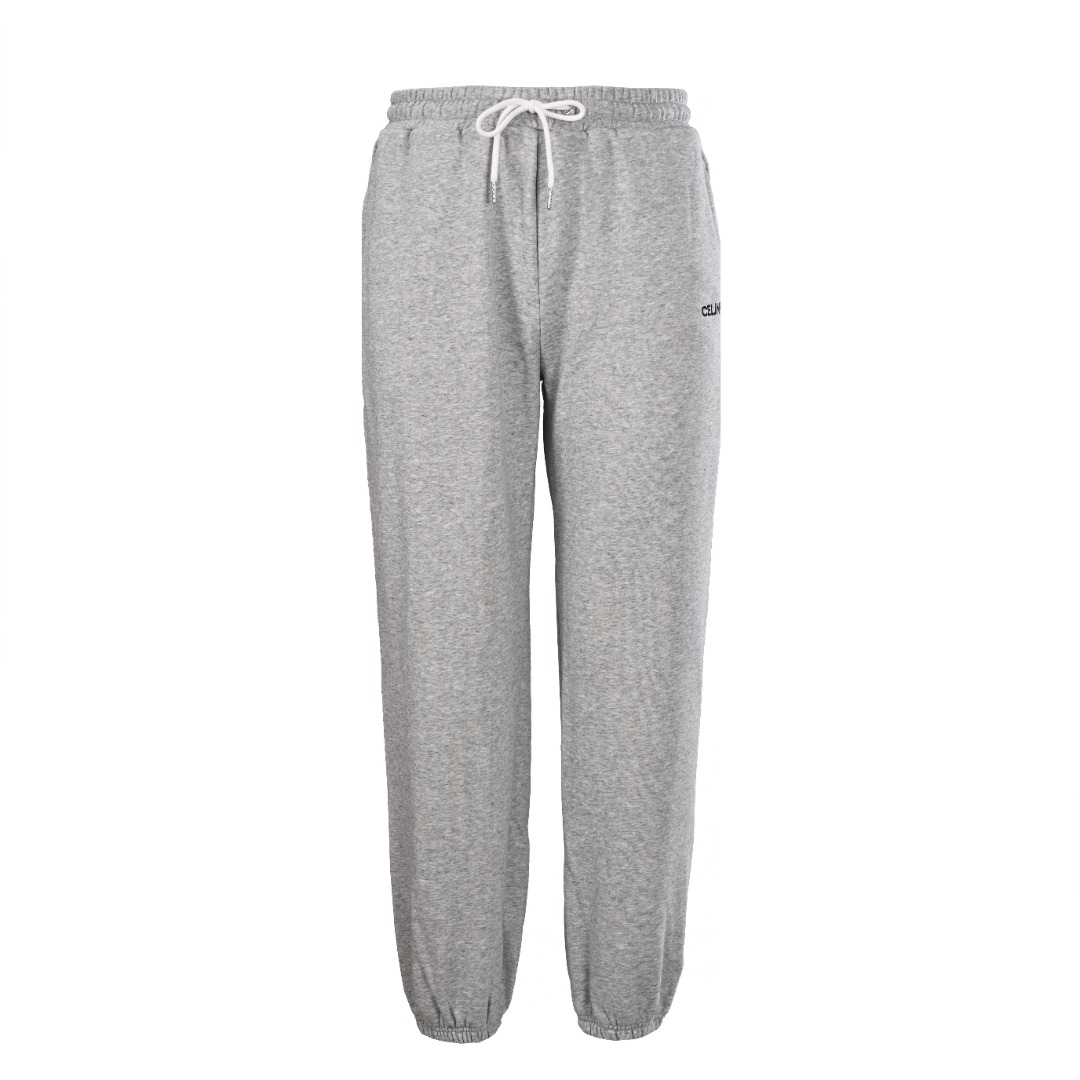 正品级💰350 Celine/赛琳CE 字母刺绣休闲运动卫裤长裤 经典款标志性LOGO！无需过多修饰！简约设计万能款！380克纯棉毛圈布！薄厚适中适合春夏秋三个季！双侧口袋松紧腰带抽绳！版型宽松 Size：S-XL