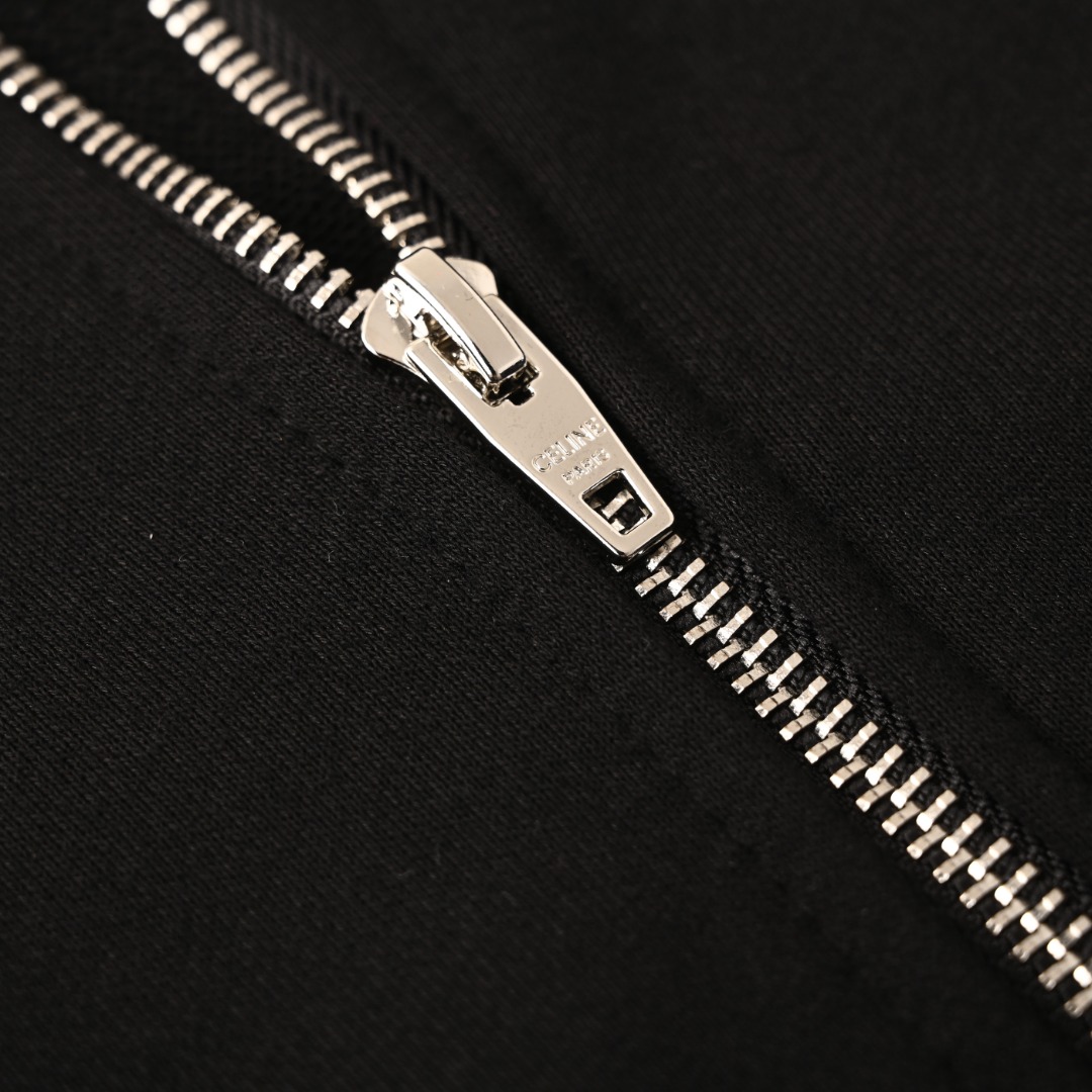 CELINE/赛琳CE 基础字母拉链连帽卫衣外套-Chinese UA Cheap High Quatity Brand Clothes Bags handbags Sneakers wholesale wholesaler seller from China Factory suppliers Fashion Clothing Shoes best Quality Beautiful Price CELINE/赛琳CE 基础字母拉链连帽卫衣外套