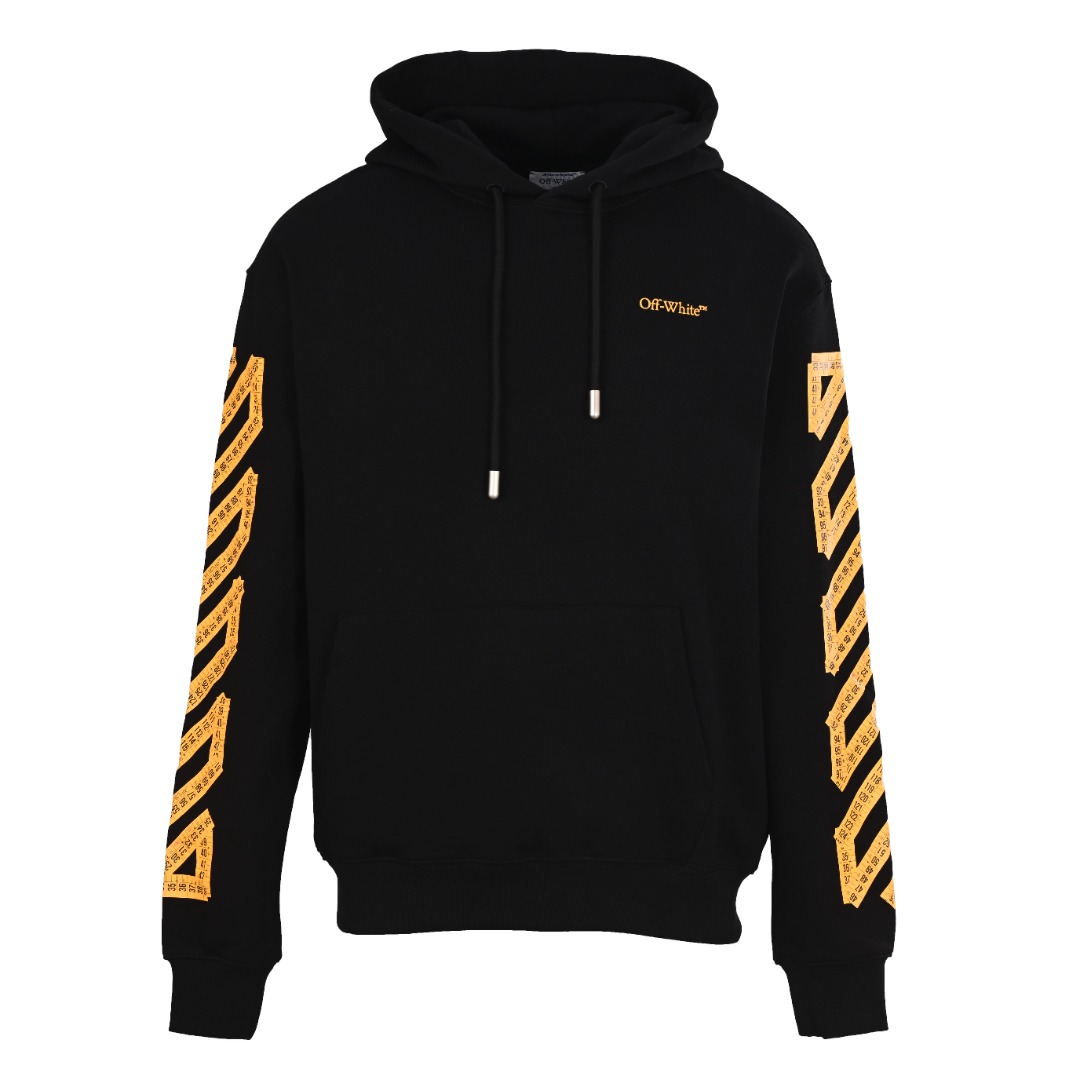 正品级💰390 OFF WHITE OW 皮尺数字箭头印花连帽卫衣 定织定染400G毛圈全棉面料 布面丝滑质感 超大帽型 大廓形 大落肩 成衣水洗预缩处理不掉色不缩水 印花采用日资MIMAKI印花机作业 不起边无毛边 一共8套网版撞色非常难调 印花采用日资MIMAKI印花机作业 不起边无毛边 喷绘烫画热压冷撕 透布纹防刮擦熨烫作业 印花不起雾 为简约设计增添了层次感 洗标也是按照原版的字体找公司订做 辅料部分依旧采用全线正确辅料 Size：XS S M L