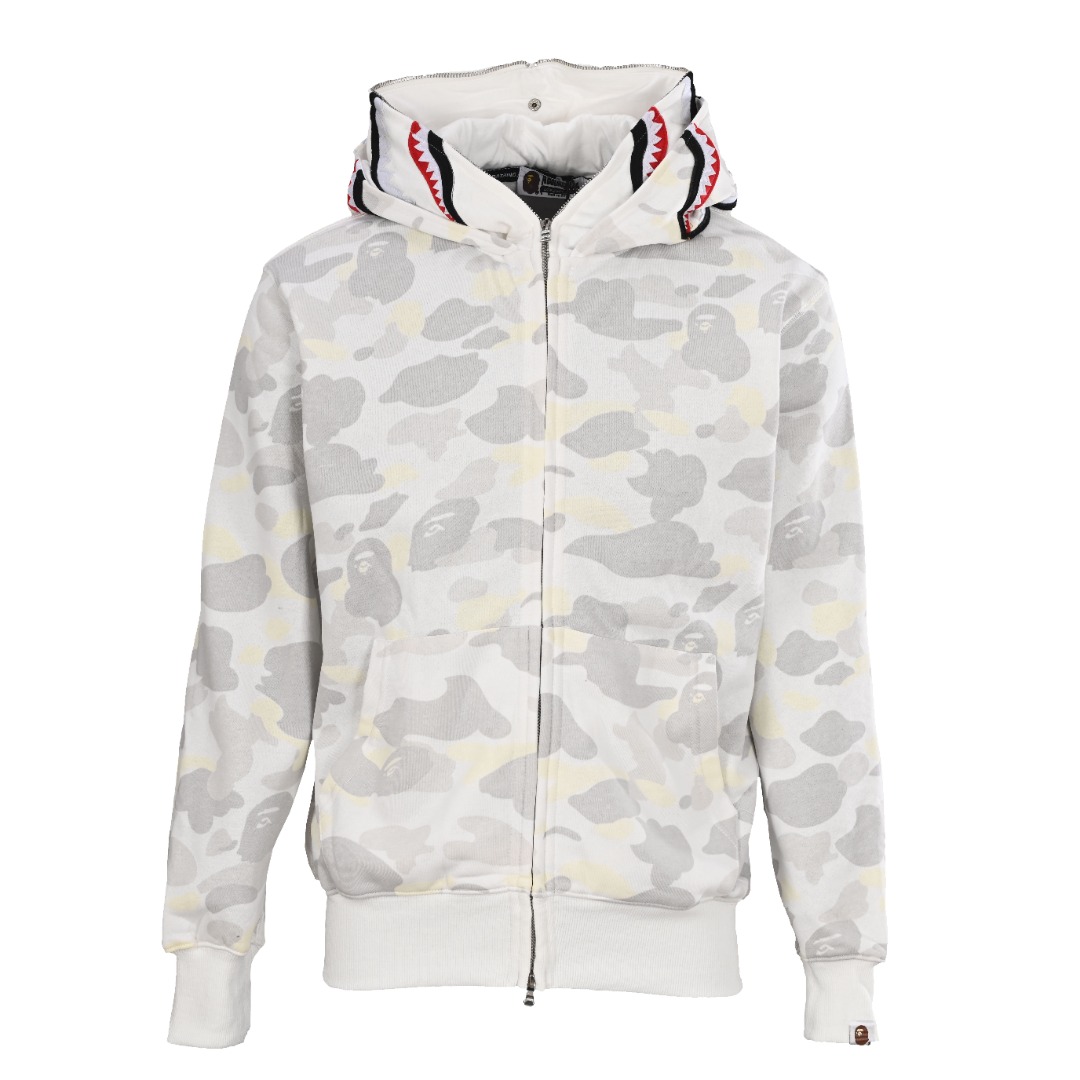正品级 BAPE 鲨鱼头老虎头拉链迷彩连帽卫衣帽衫 💓形象让你成为最靓得️仔😎 官网发售款🏅️|超级推荐👩‍❤️‍💋‍👨|超人气单品✅ 亮点满满 秋冬宽松连帽卫衣🤗 不起球不变形 原装包装 正品细节👏此款上身效果百搭 随意搭配也极富有个性化 显白又显瘦/袖口松紧设计 复古又新潮 💥早秋衣柜必备炸裂款 绝不容易撞款 区别于其他大众款式😻 随意搭配 轻松出彩 舒适柔软🌈情侣搭配更加出彩❤️