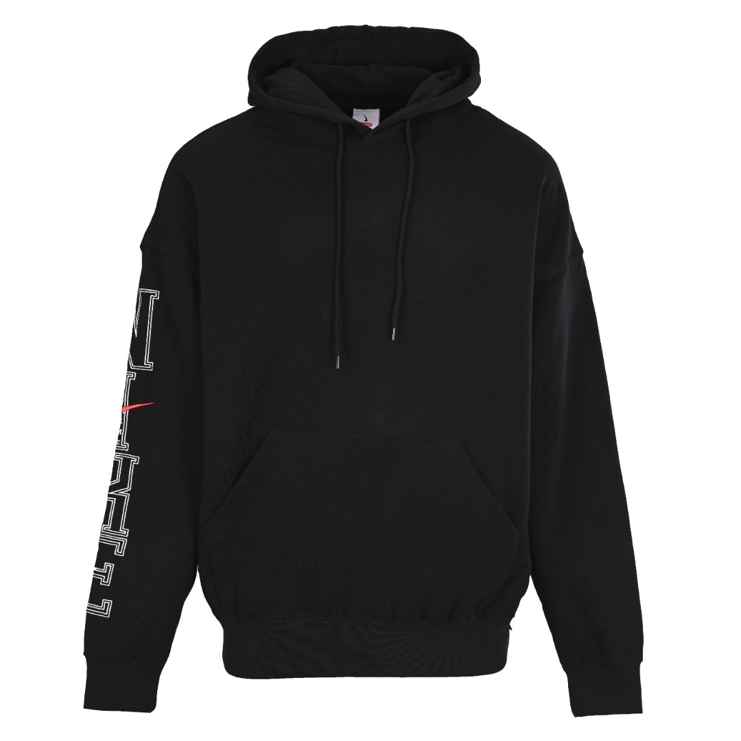 正品级💰370 NIKE/耐克 x SUPREME 联名款手臂刺绣连帽卫衣帽衫 面料采用100%纯棉毛圈面料，克重大约在420g左右。衣物为正肩版型，螺纹为定织定染对色。袖子上及帽子后面的刺绣均是由日本进口田岛机完成，近看无跳针无开线，且上身细腻不扎人。袖口定织了 品牌特有的织带。配备全套正品辅料，三标齐全。下摆袖口及领口均是由双压线完成。 Size：S-XL