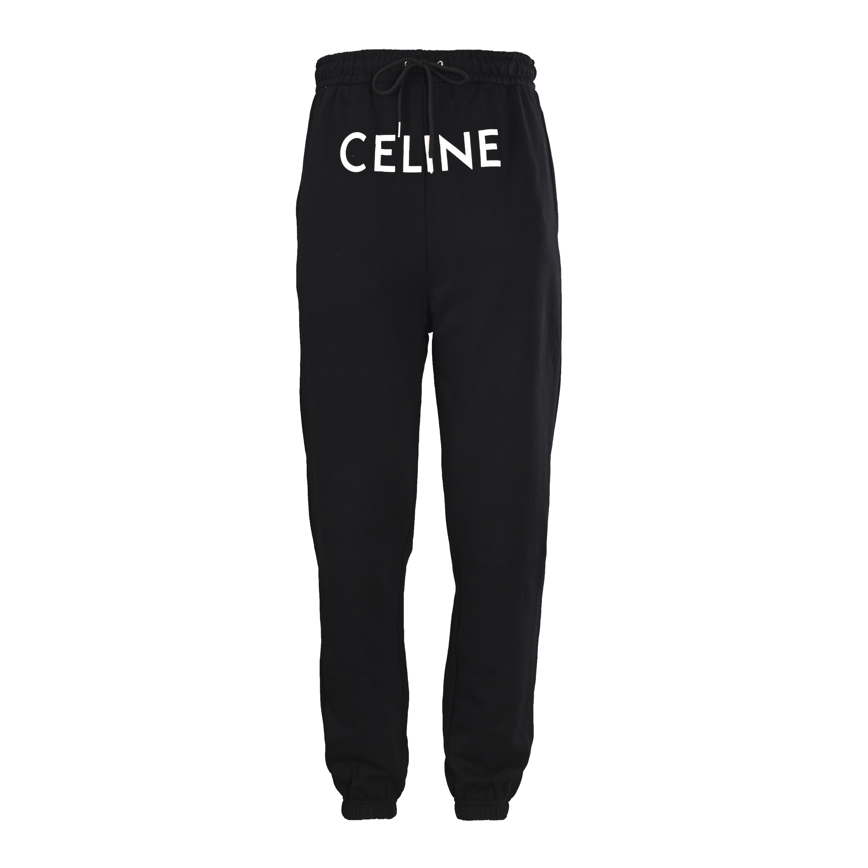 正品级💰350 CELNE/赛琳CE 字母印花运动休闲裤 炸街神器 OOTD穿搭神奇 颜色非常正，非常抢眼！客供针织棉布料子 贴皮肤清爽透气，属于四季装的休闲裤 夏天穿着也非常透气干爽，贴身着穿不会腻身 里衬是吸湿排汗的毛圈棉 裤身整体设计非常干净，这么显白色颜色也不需要什么装饰来点了 口袋处CE白色字母刺绣标识 就华丽瑞文的突显出主体的格调 弹力腰围+抽绳搭配上裤脚束口的设计 整体就是时尚运动达人的FEEL！简单，干净又时髦到爆！ Size：S-L