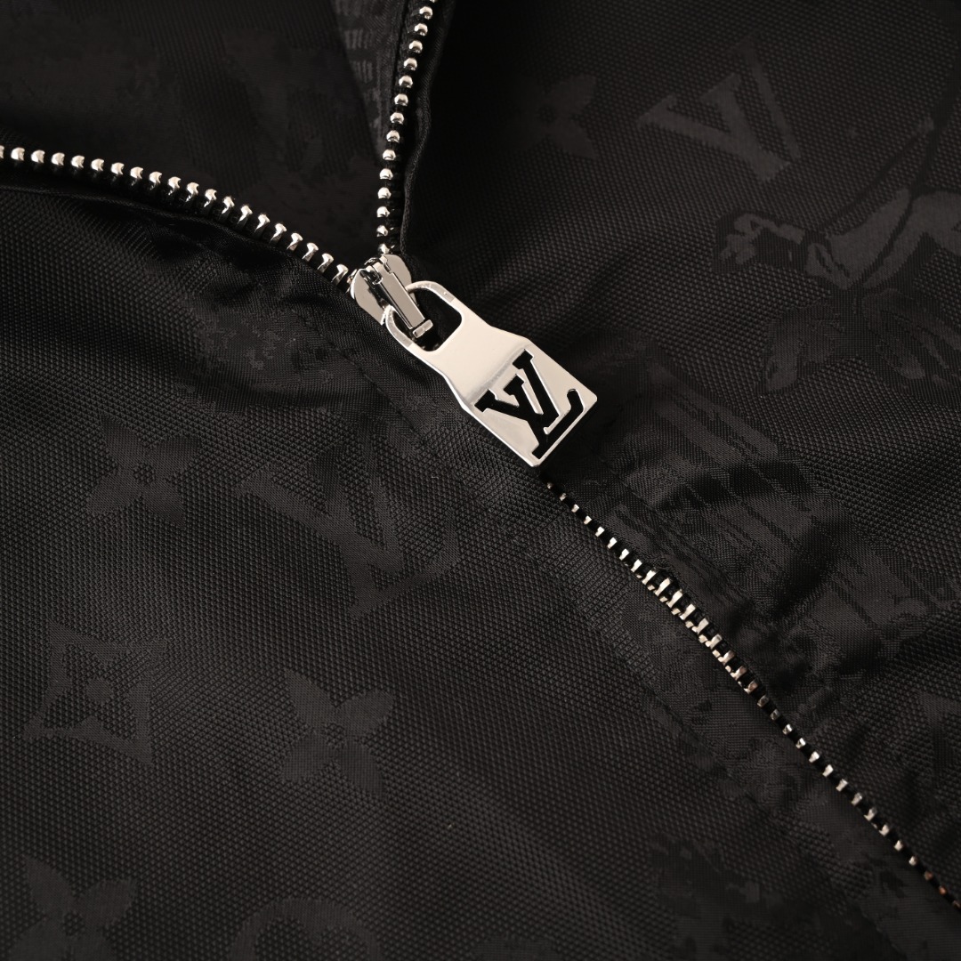 Louis Vuitton LOUIS VUITTON LV 遛狗暗纹提花连帽夹克外套