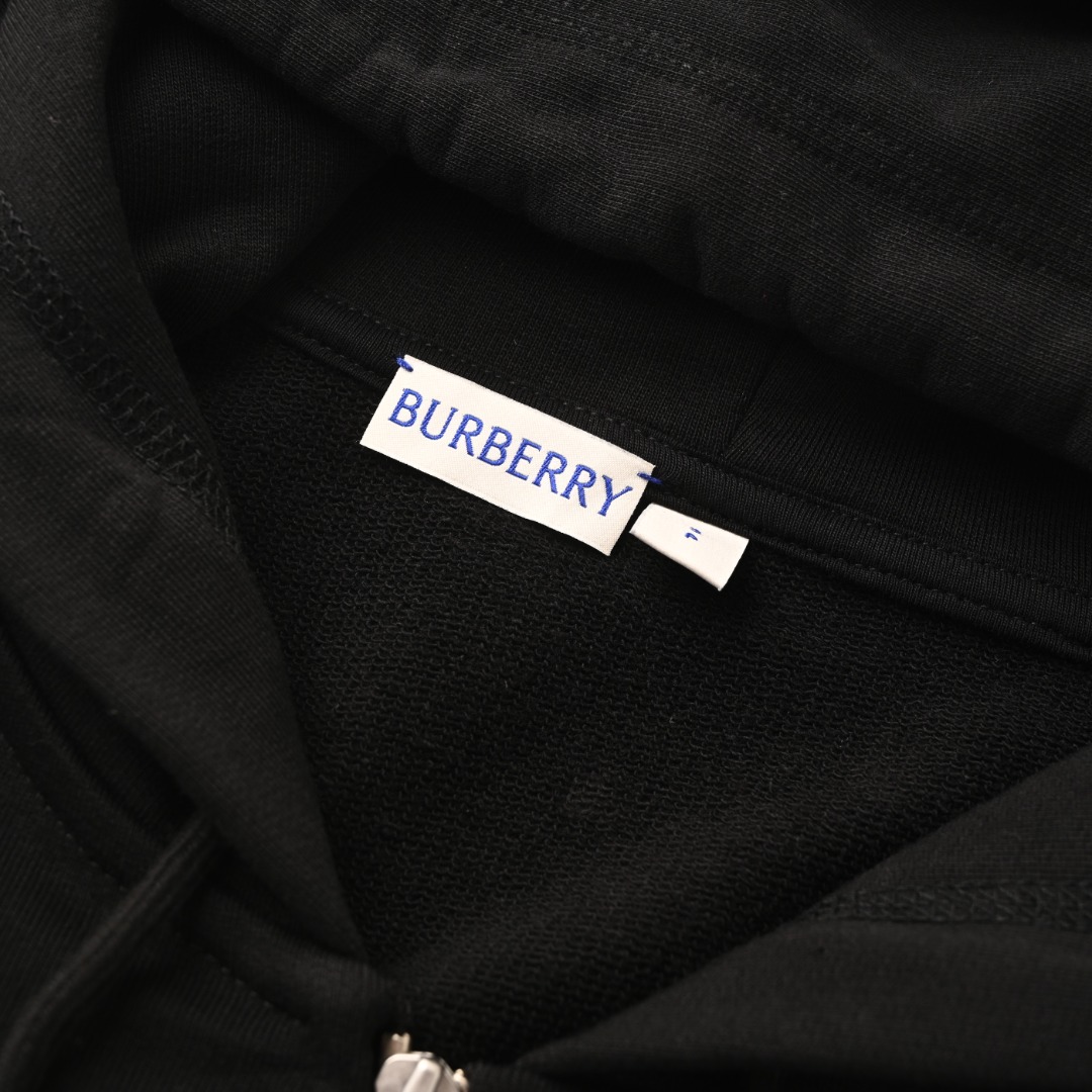 Burberry BURBERRY巴宝莉BBR 侧菱格织带套装拉链连帽卫衣