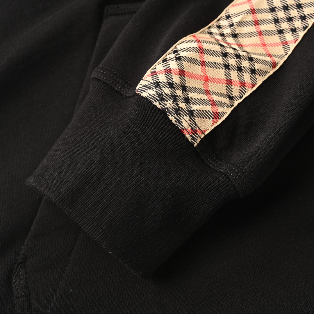 Burberry BURBERRY巴宝莉BBR 侧菱格织带套装拉链连帽卫衣