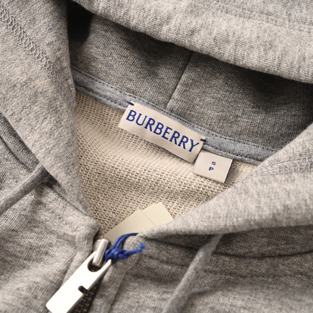 Burberry BURBERRY巴宝莉BBR 侧菱格织带套装拉链连帽卫衣