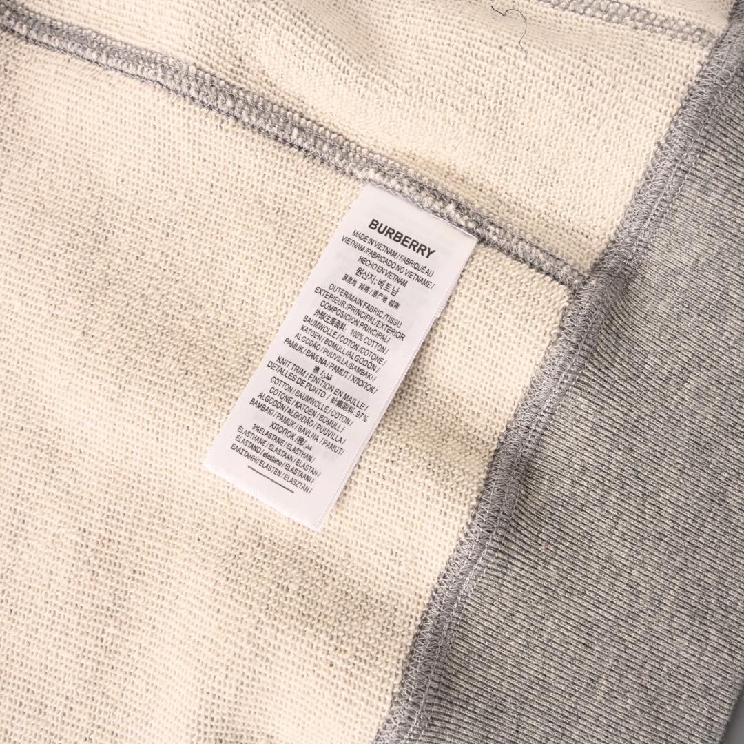 Burberry BURBERRY巴宝莉BBR 侧菱格织带套装拉链连帽卫衣
