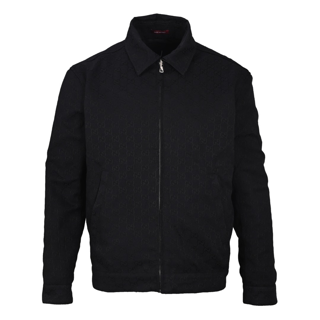 GUCCI古驰GUC 双面提花GG帆布尼龙夹克外套 反面参考