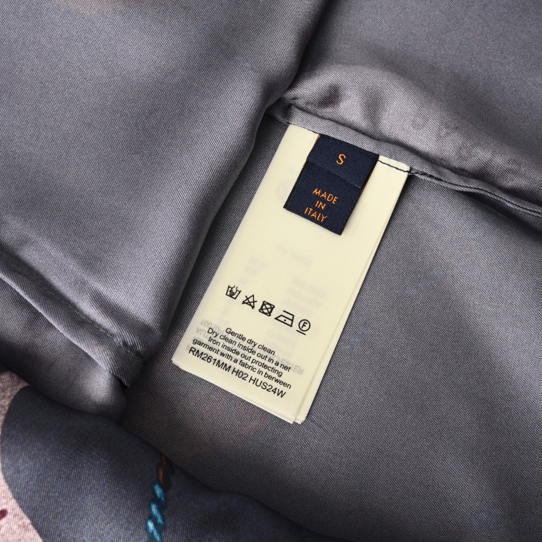 Louis Vuitton LOUIS VUITTON LV 皇冠印花桑蚕丝长袖衬衫
