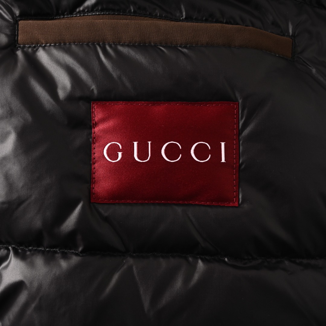 Gucci/古驰GUC 双G老花拼接连帽羽绒服 9