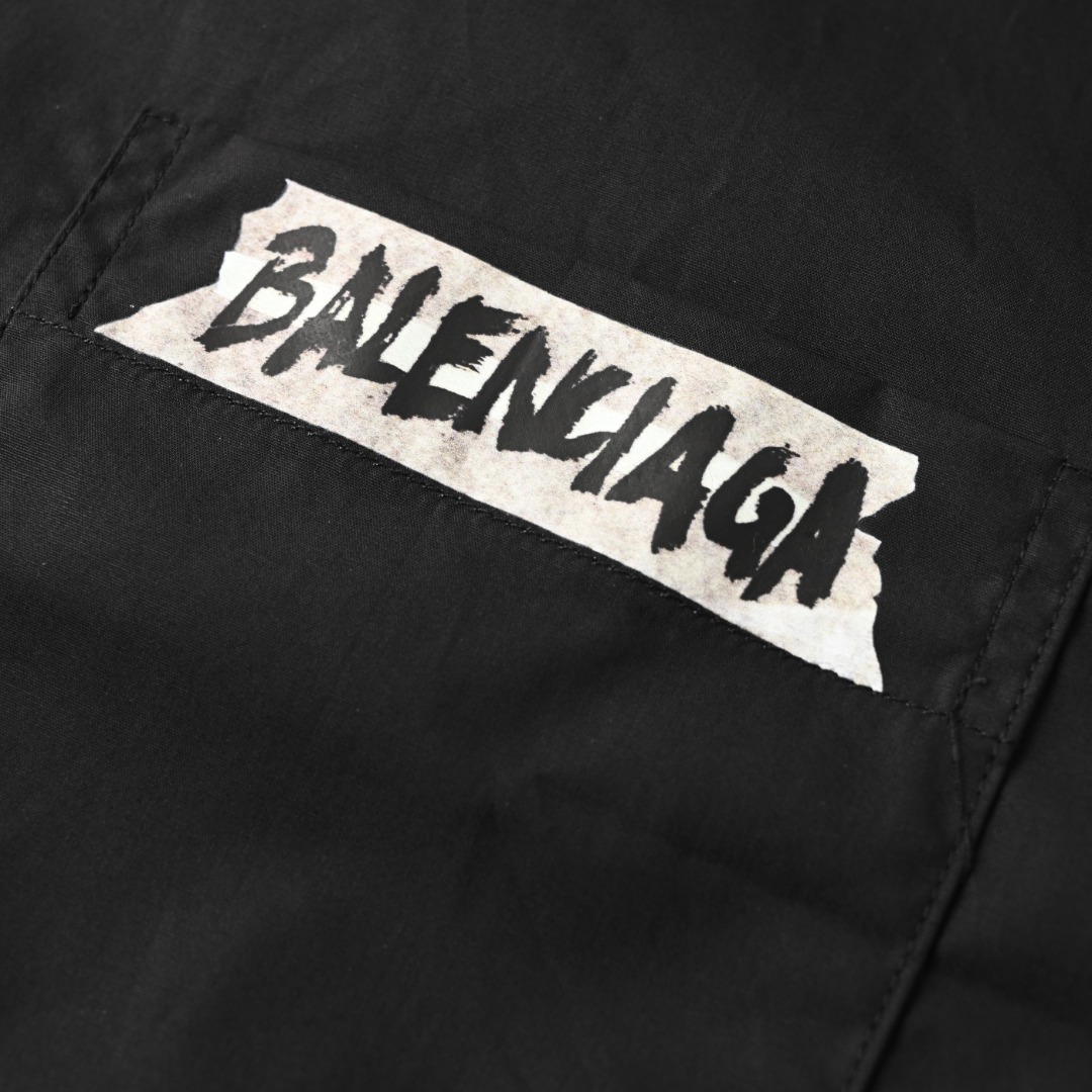 Balenciaga BALENCIAGA巴黎世家BLCG 胶浆印花长袖衬衫