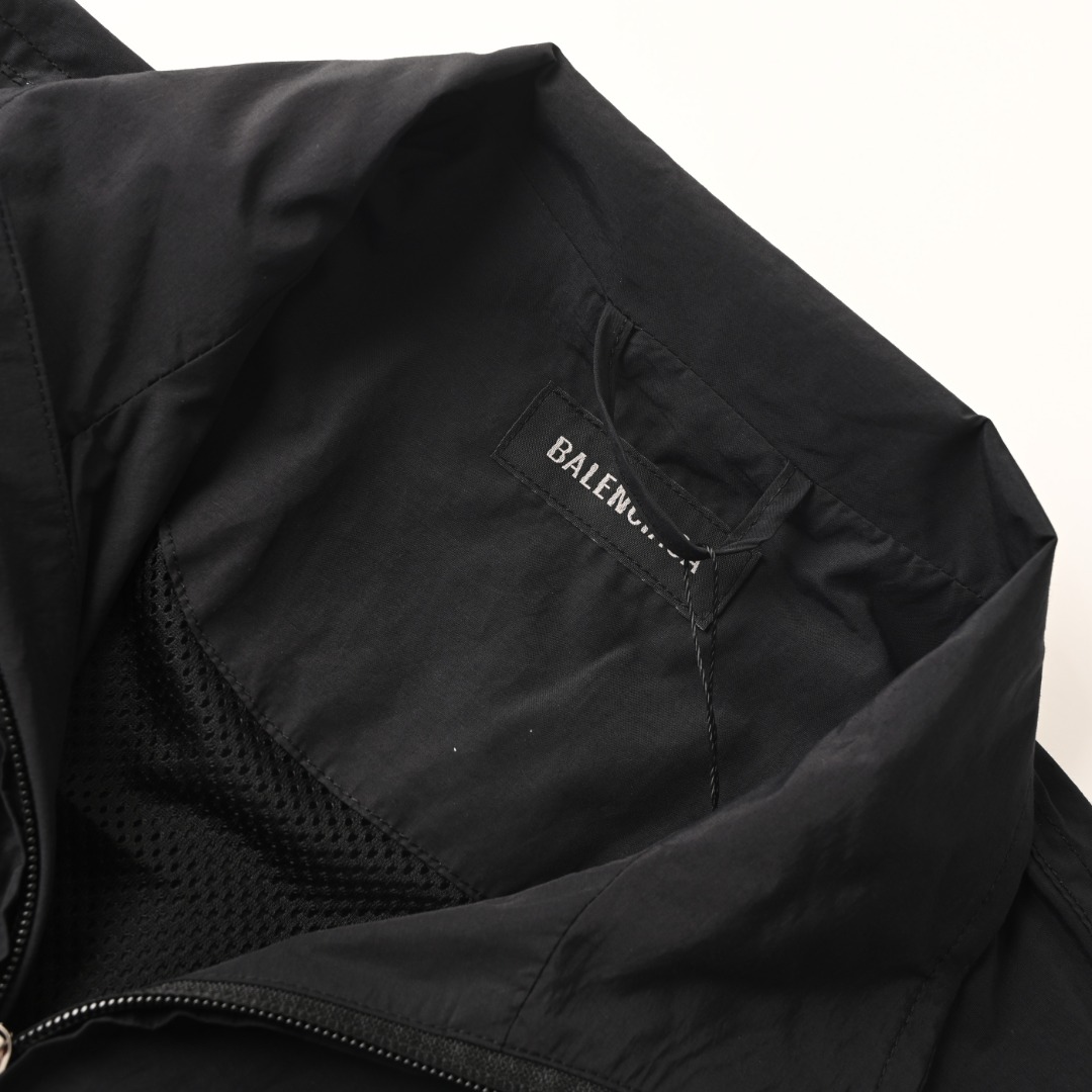 Balenciaga BALENCIAGA巴黎世家BLCG 胶浆印花立领夹克外套