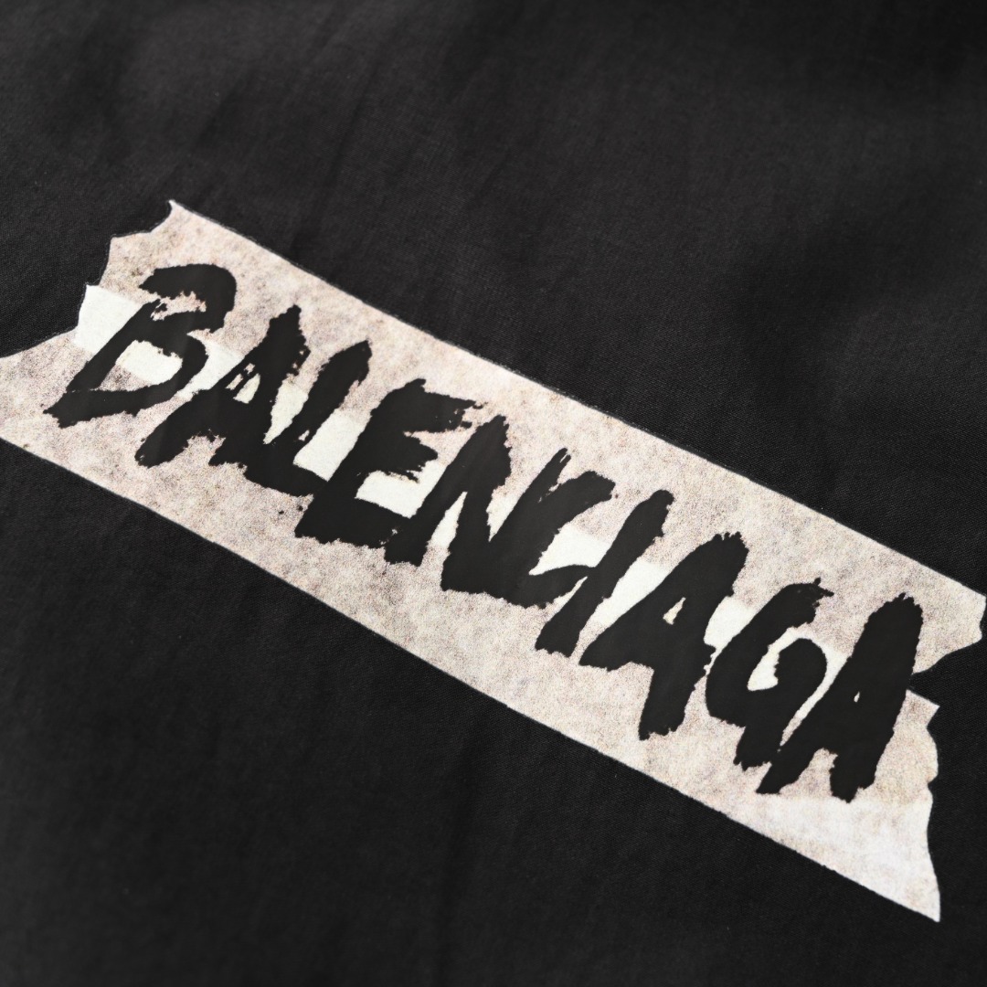 Balenciaga BALENCIAGA巴黎世家BLCG 胶浆印花立领夹克外套