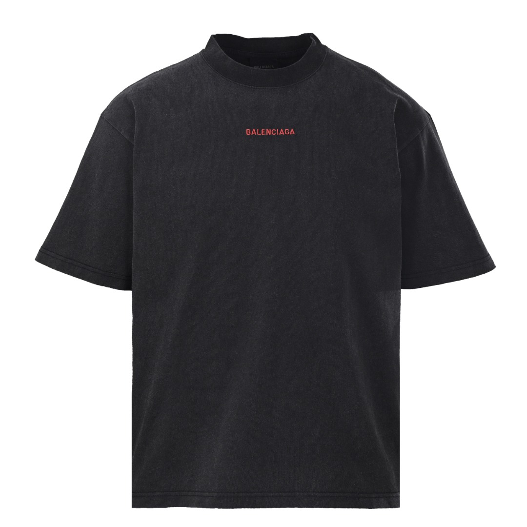 Balenciaga BALENCIAGA巴黎世家BLCG 红字母刺绣短袖T恤