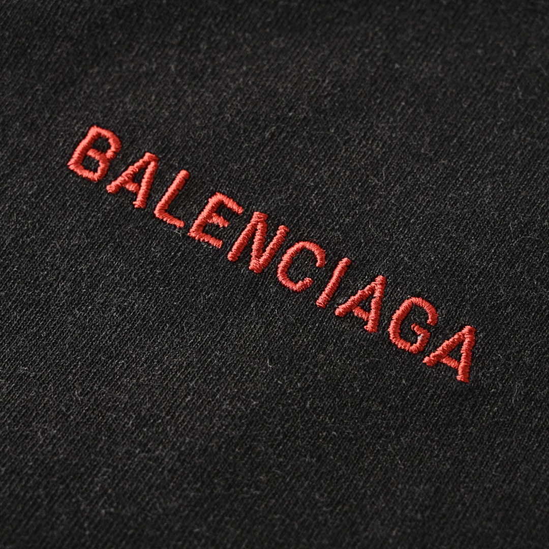Balenciaga BALENCIAGA巴黎世家BLCG 红字母刺绣短袖T恤
