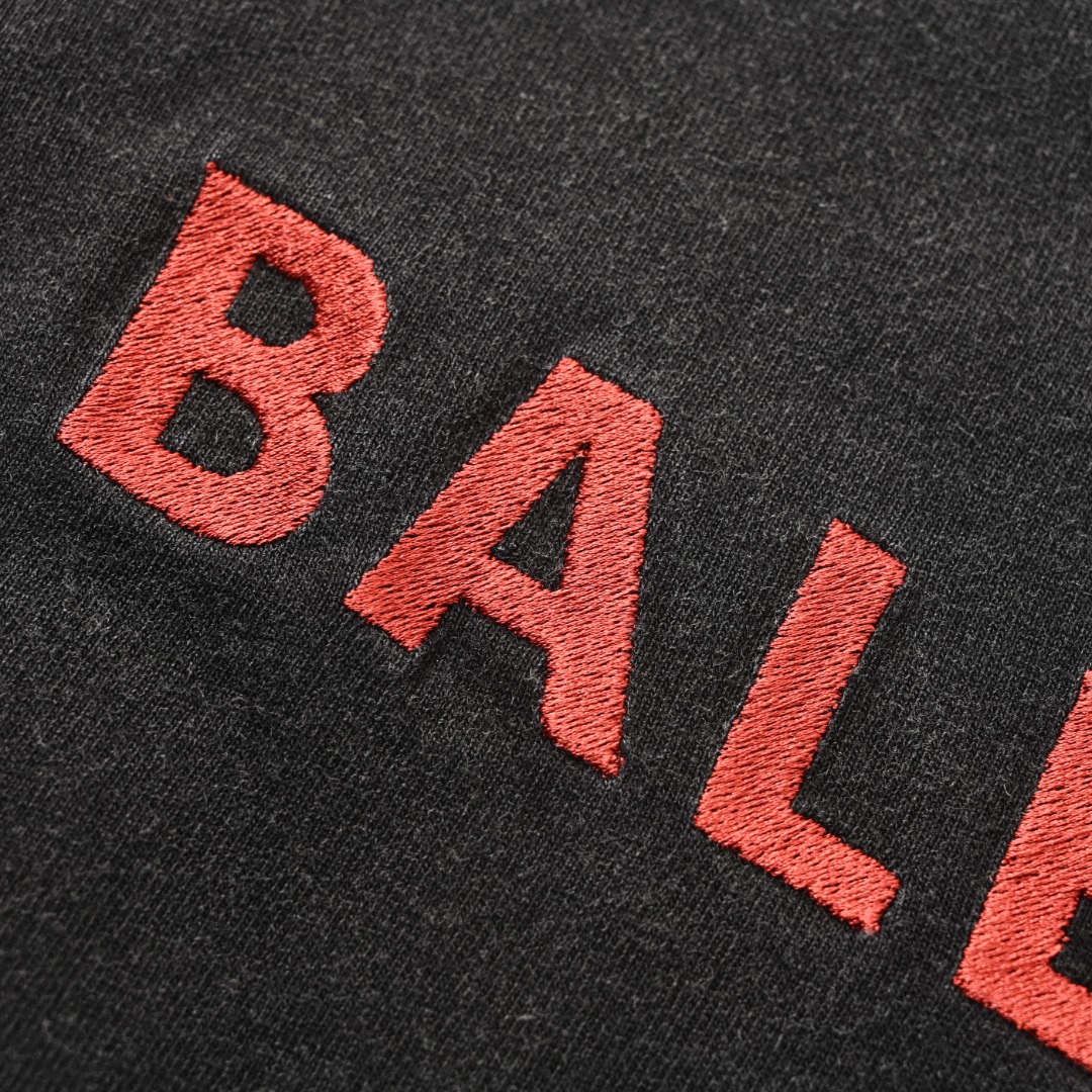 Balenciaga BALENCIAGA巴黎世家BLCG 红字母刺绣短袖T恤