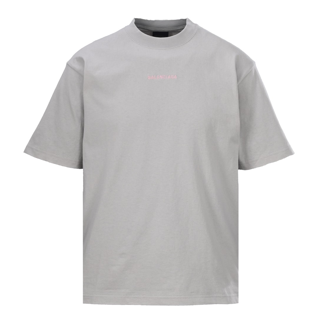 Balenciaga BALENCIAGA巴黎世家BCLG 粉字母刺绣短袖T恤