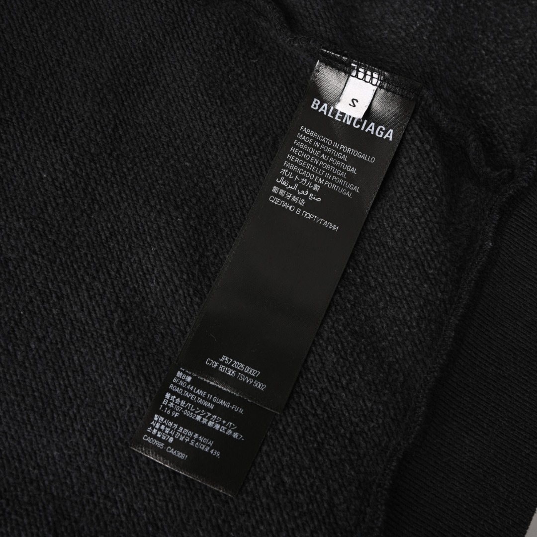 Balenciaga BALENCIAGA巴黎世家BLCG 模糊印花洗水拉链连帽外套