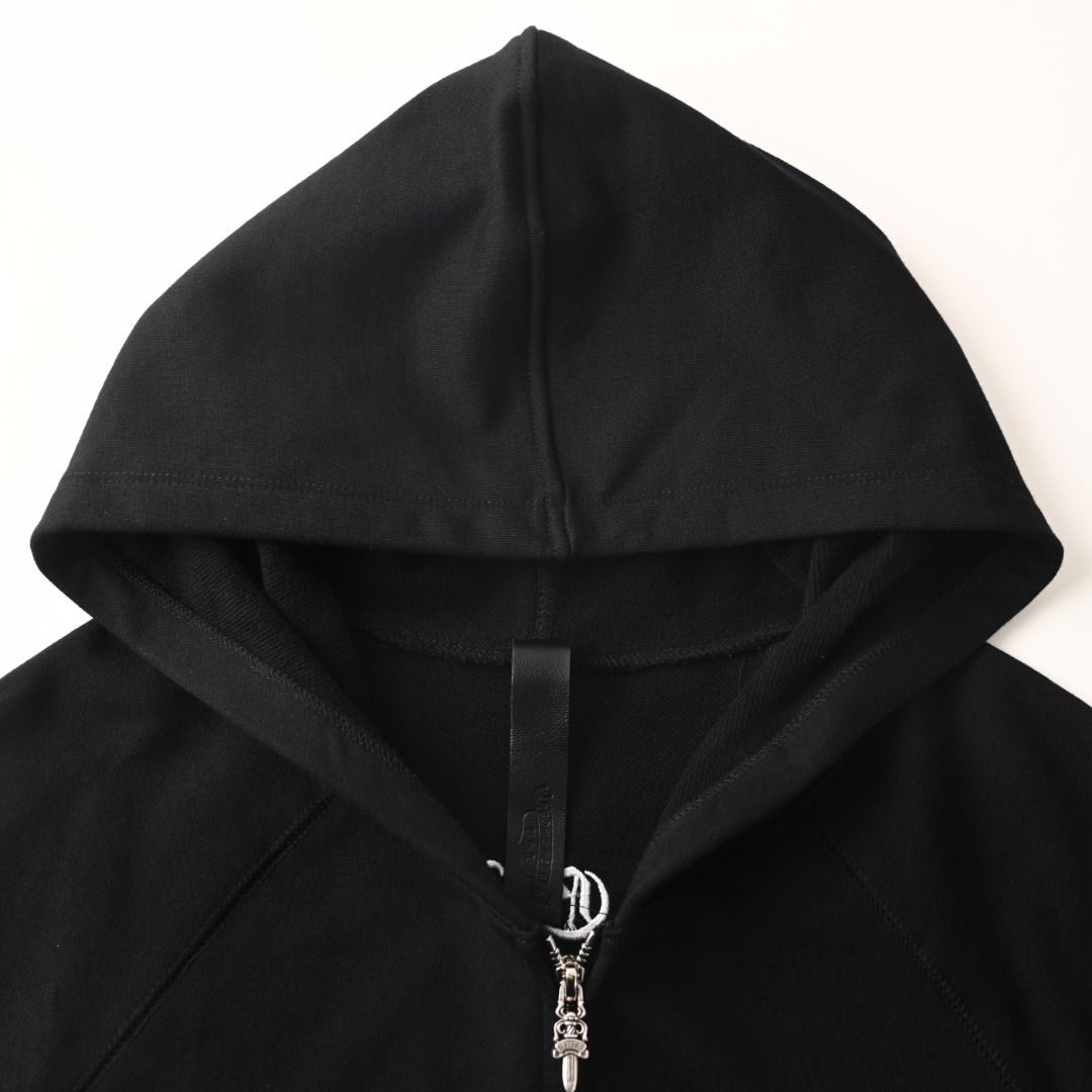 Chrome Hearts CHROME HEARTS克罗心CH 后背十字架刺绣连帽卫衣