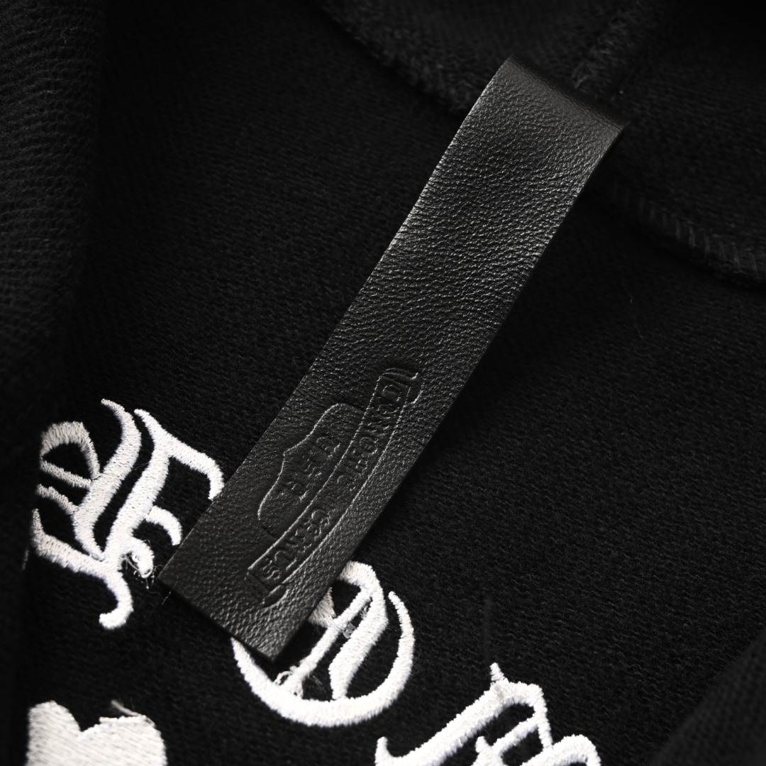 Chrome Hearts CHROME HEARTS克罗心CH 后背十字架刺绣连帽卫衣