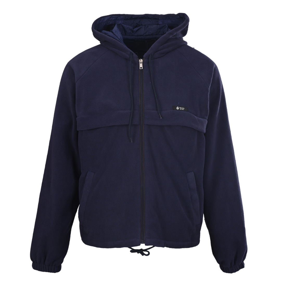 @320 (versión superior) Chaqueta con capucha y cordón empalmado PRADA PRD, producto genuino comprado y desarrollado par…
