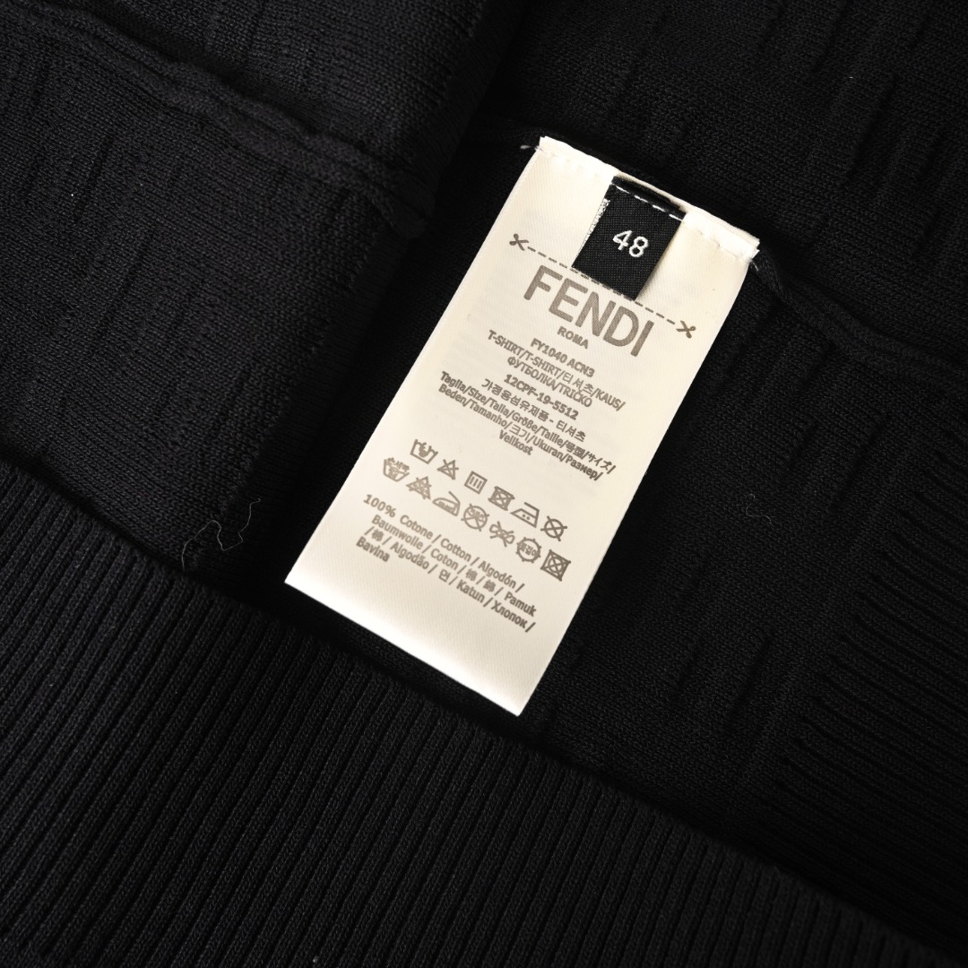 Fendi FENDI芬迪FD 全FF提花针织短袖T恤