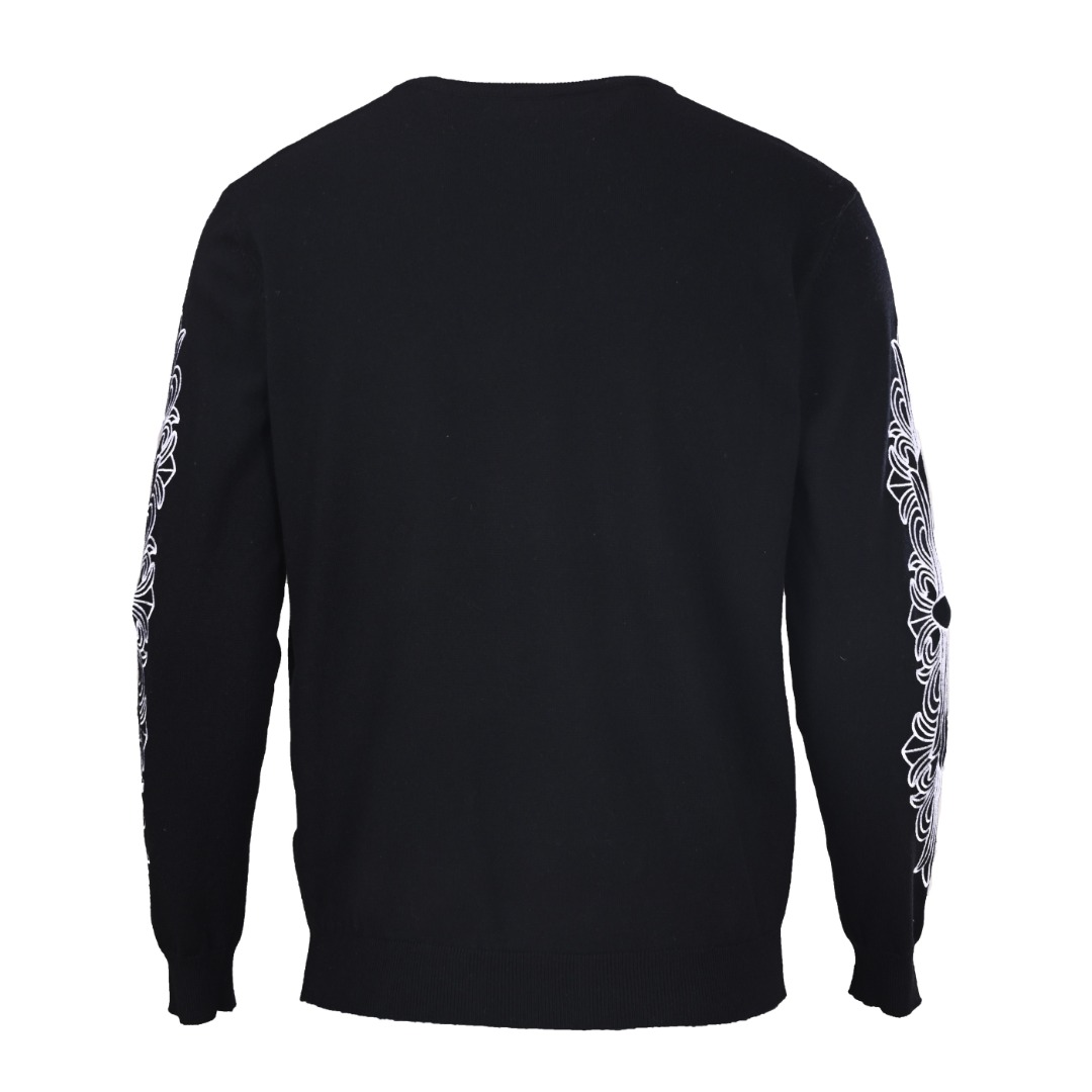 Chrome Hearts CHROME HEARTS克罗心CH 袖花针织圆领毛衣