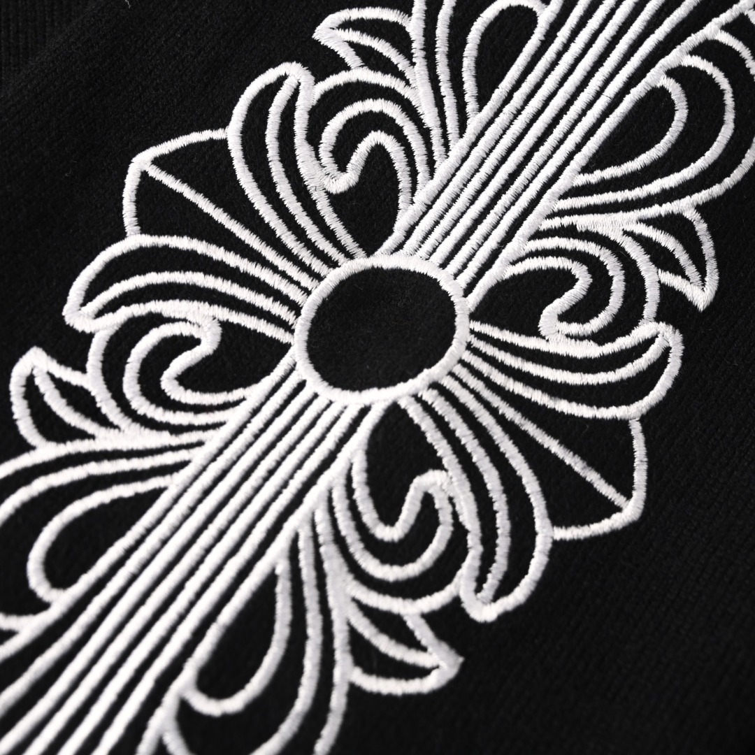 Chrome Hearts CHROME HEARTS克罗心CH 袖花针织圆领毛衣