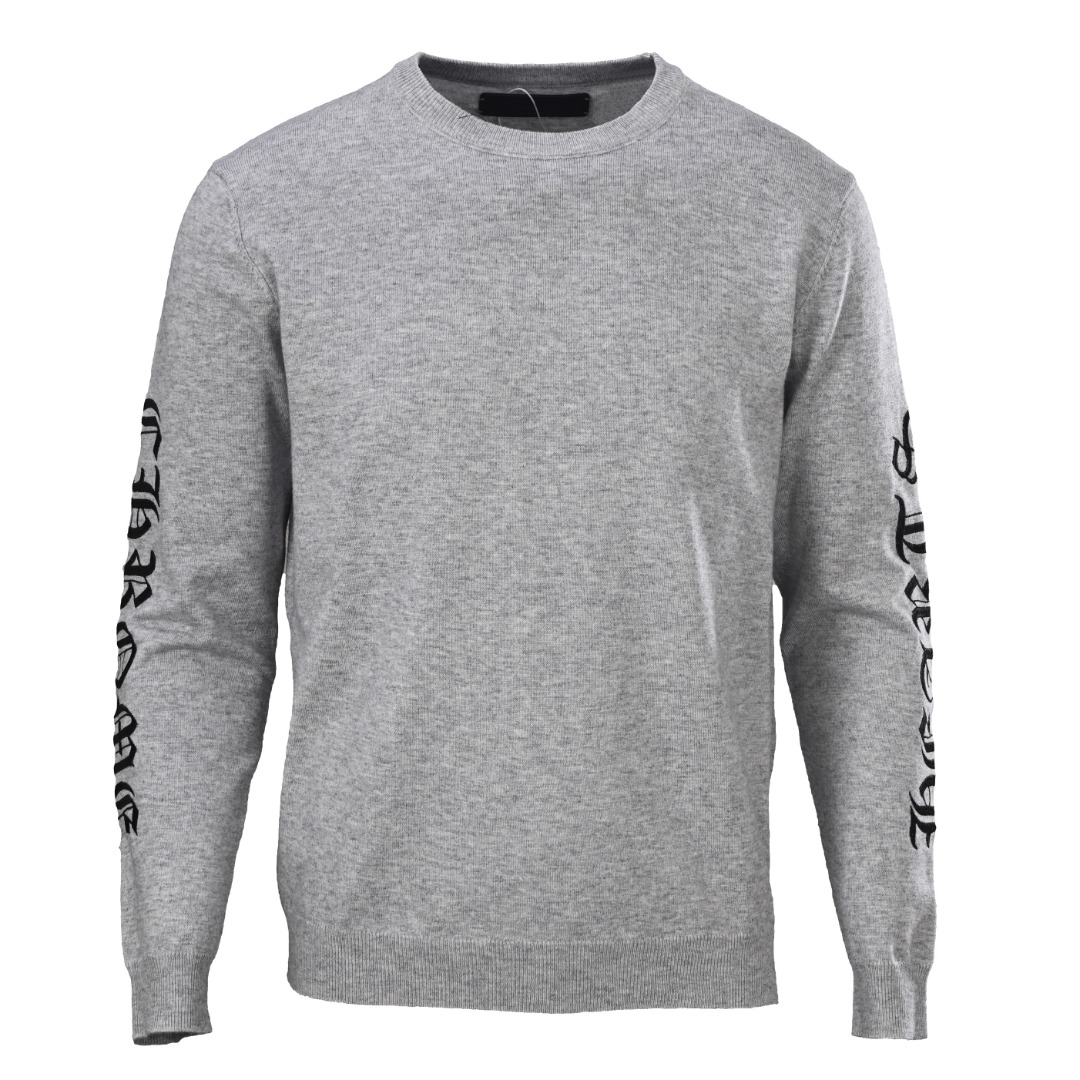 Chrome Hearts CHROME HEARTS克罗心CH 梵文袖字针织圆领毛衣