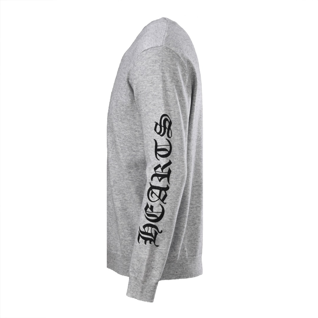 Chrome Hearts CHROME HEARTS克罗心CH 梵文袖字针织圆领毛衣