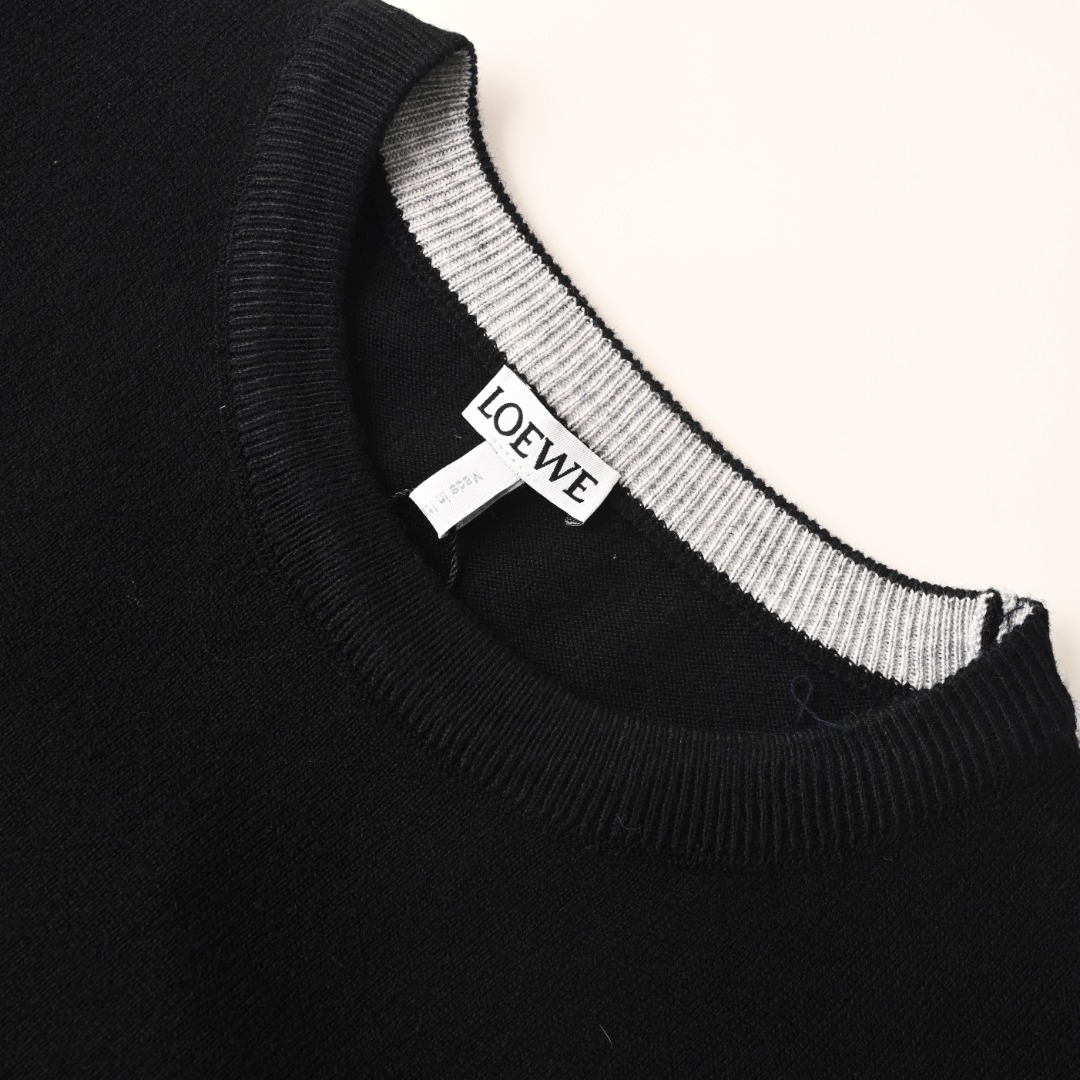 Loewe LOEWE罗意威 Anagram 下摆刺绣圆领毛衣