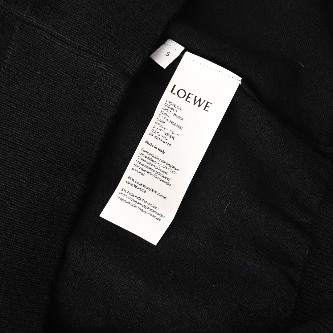 Loewe LOEWE罗意威 Anagram 下摆刺绣圆领毛衣