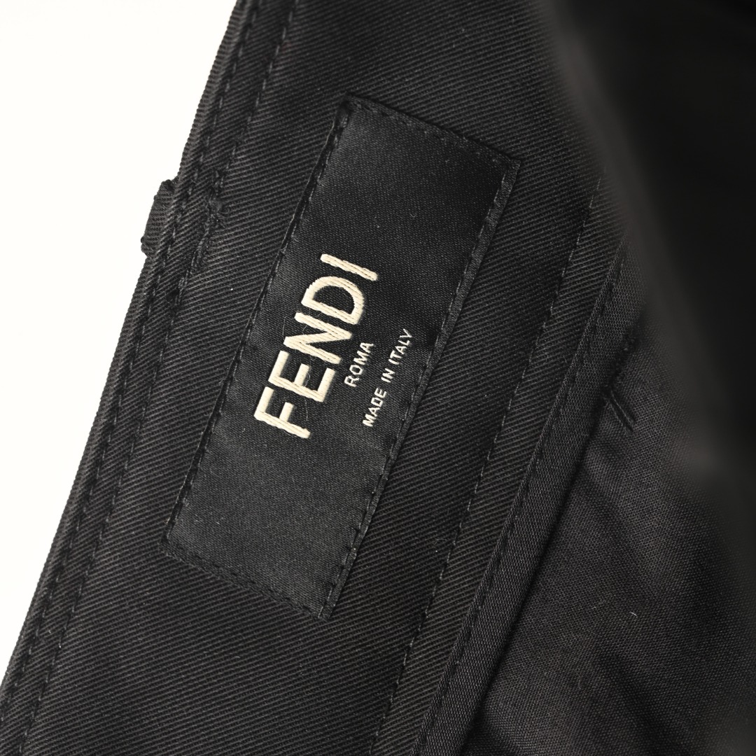 Fendi FENDI芬迪FD 华达呢腰带环拉链贴袋工装长裤