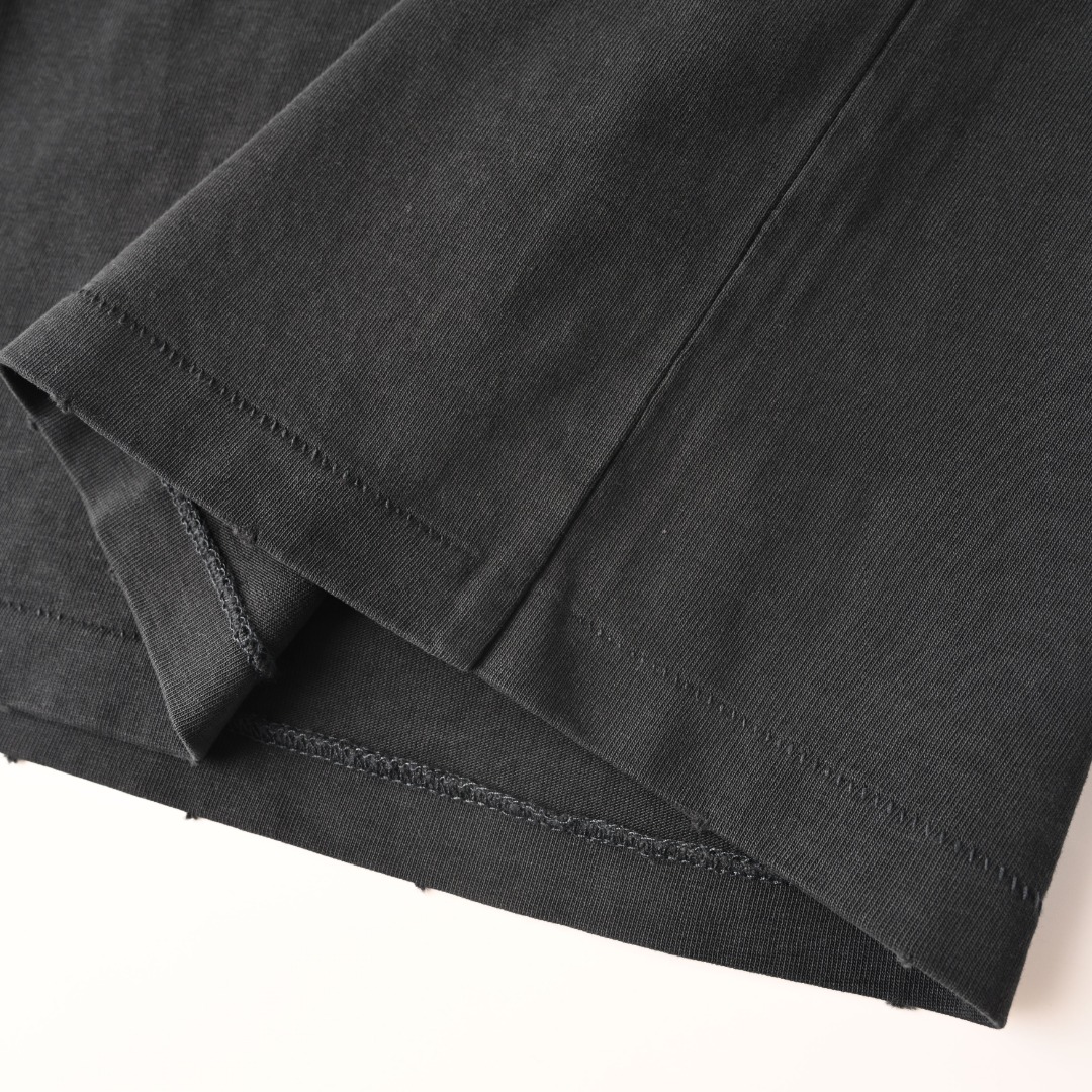 Maison Margiela MAISON MARGIELA马吉拉MM6 口袋涂鸦做旧半高领短袖T恤