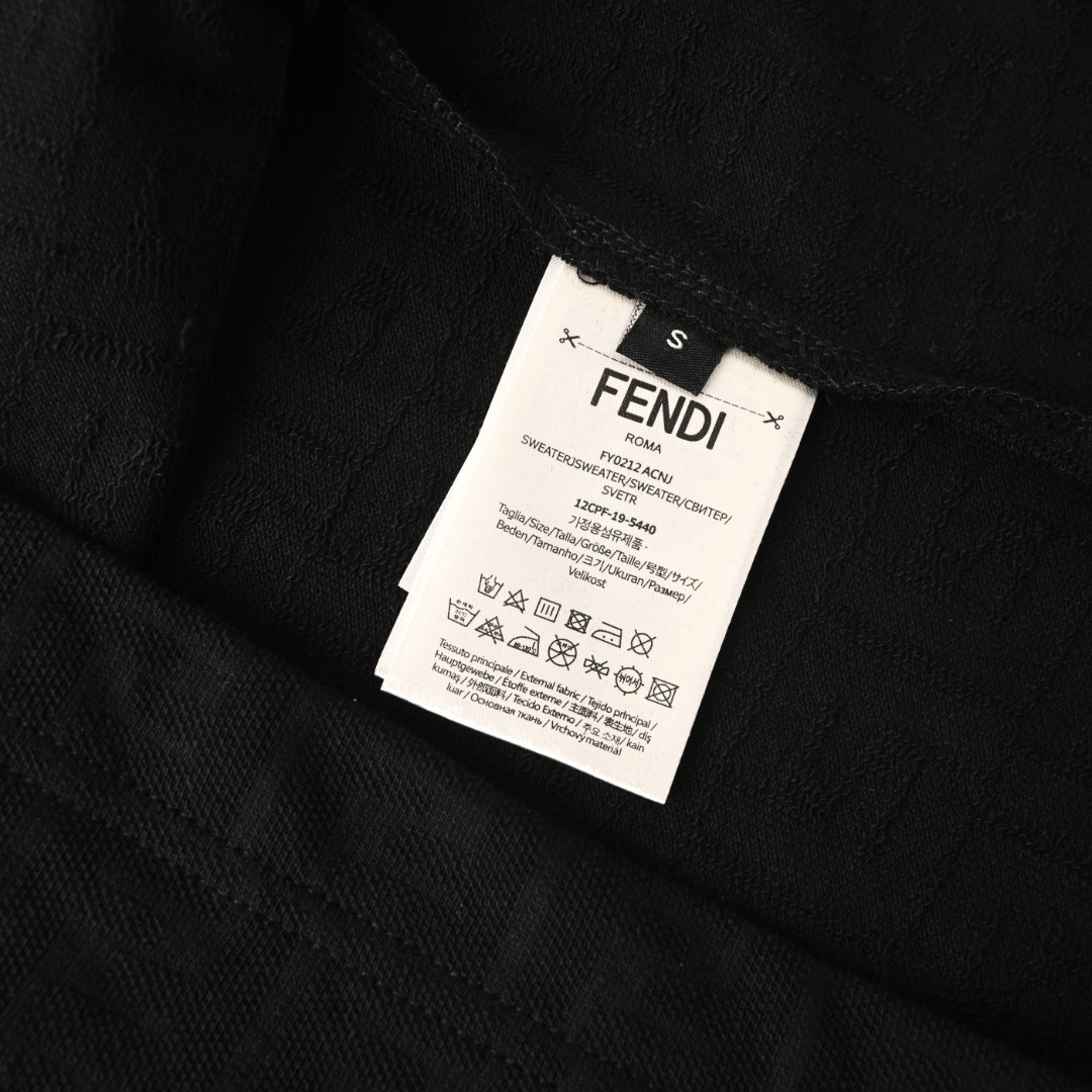 Fendi FENDI芬迪FD FF提花短袖POLO衫