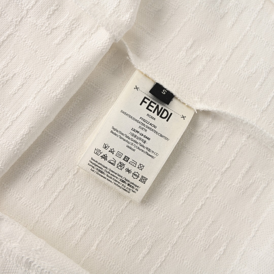 Fendi FENDI芬迪FD FF提花短袖POLO衫