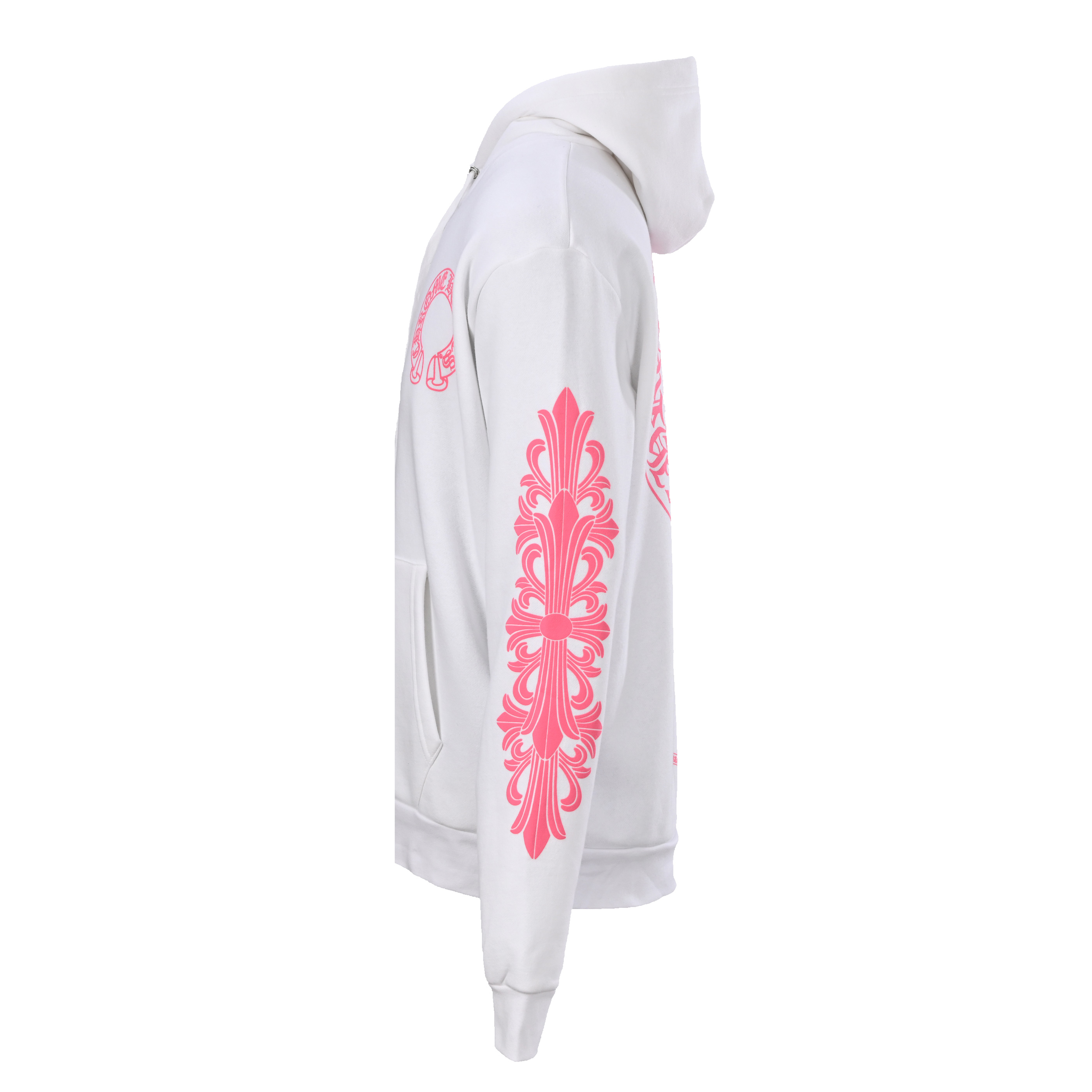 Chrome Hearts CHROME HEARTS克罗心CH 粉色马蹄连帽卫衣