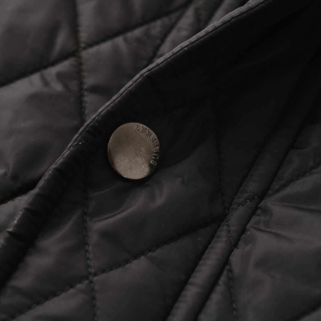 Burberry BURBERRY巴宝莉BBR 灯芯绒领口袋绗缝格纹棉服外套